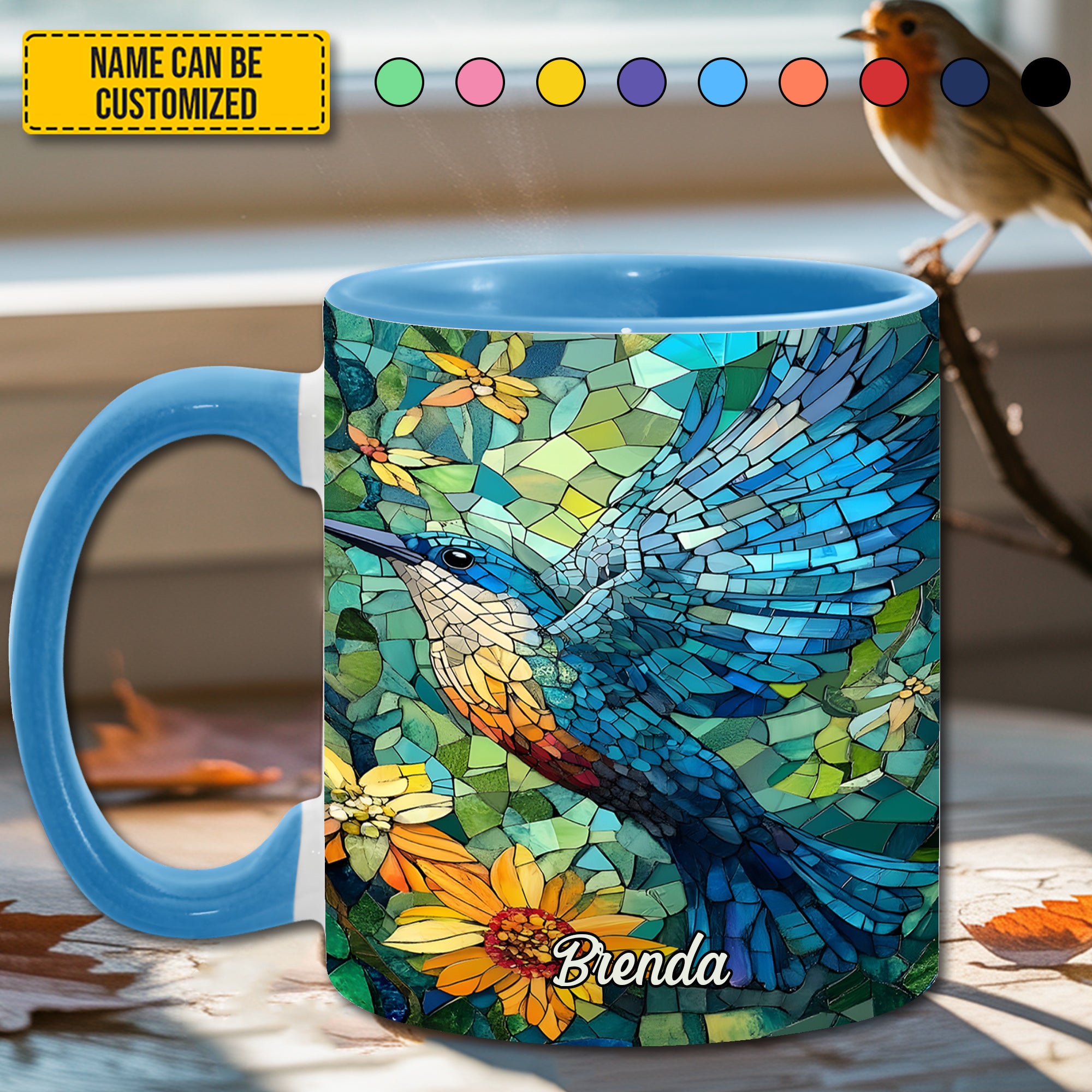 Personalized Accent Mug Humming Bird Great Gift For Daughter - Image 4