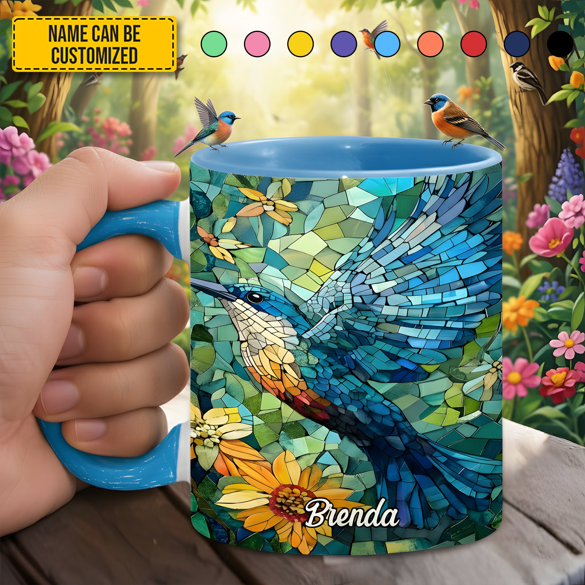 Personalized Accent Mug Humming Bird Great Gift For Daughter