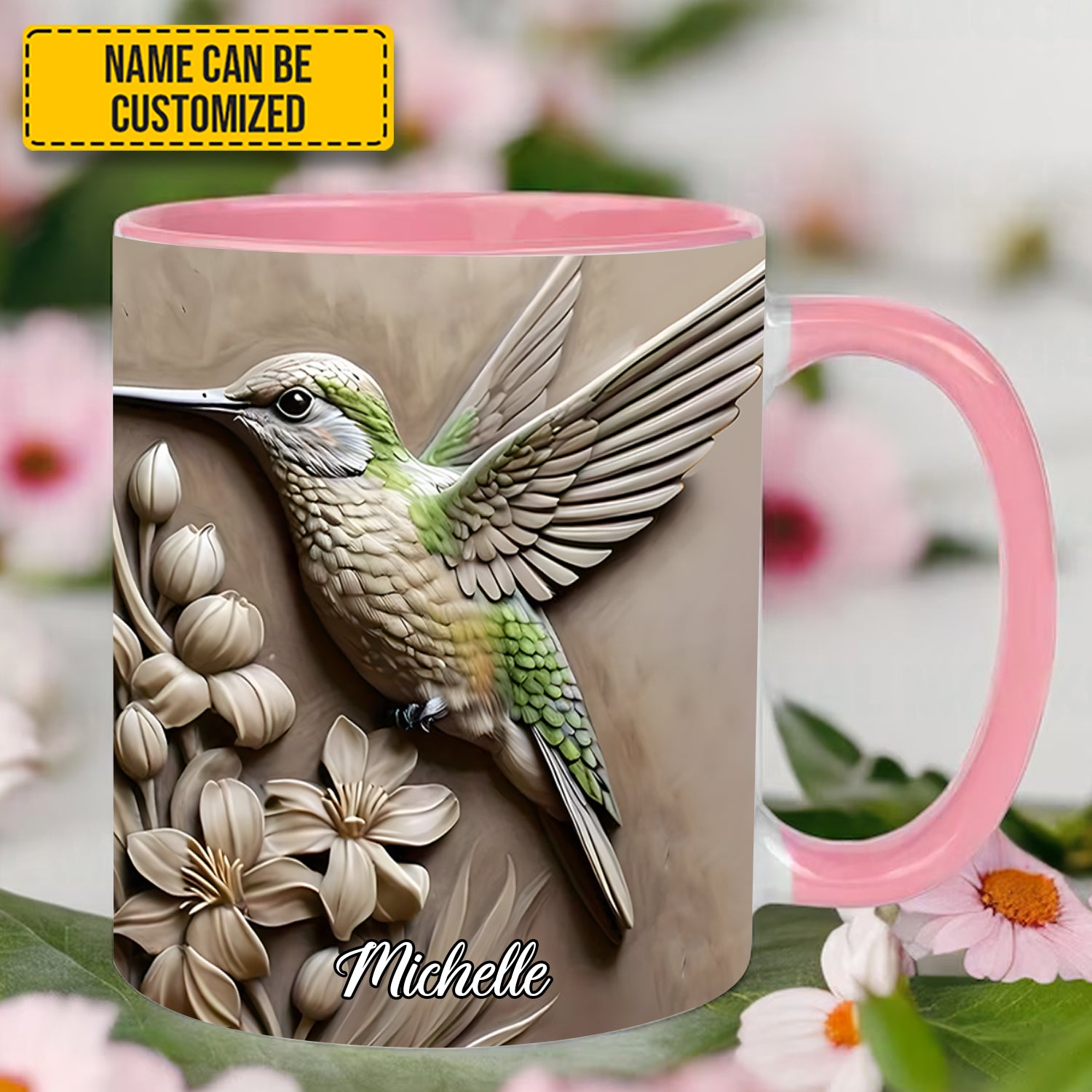 Personalized Accent Mug Hummingbird Accent Mug Awesome Hummingbird Gifts