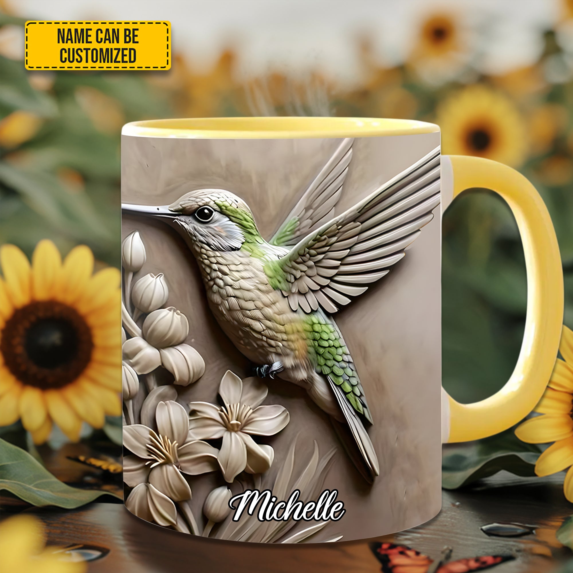 Personalized Accent Mug Hummingbird Accent Mug Awesome Hummingbird Gifts - Image 4