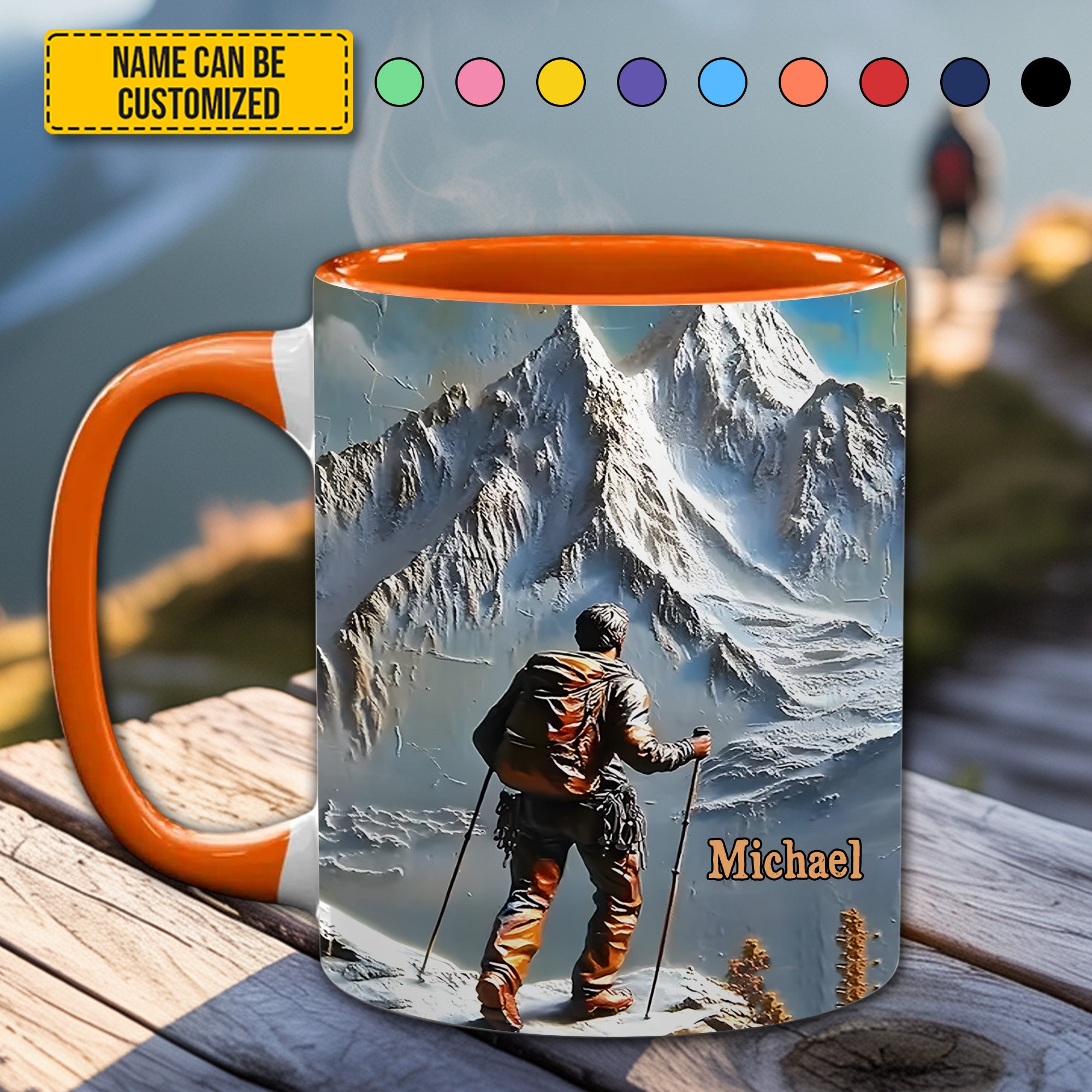 Personalized Accent Mug King of the Climb Best Gift For Brother - Image 2