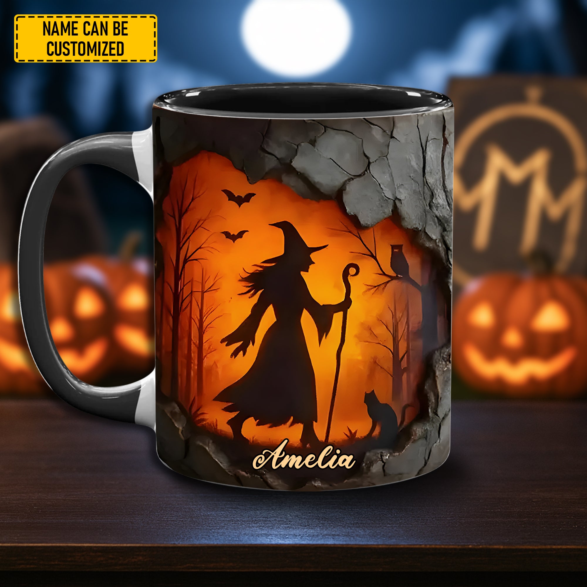 Personalized Accent Mug Mystic Witch Night Unique Gift For Mom - Image 2