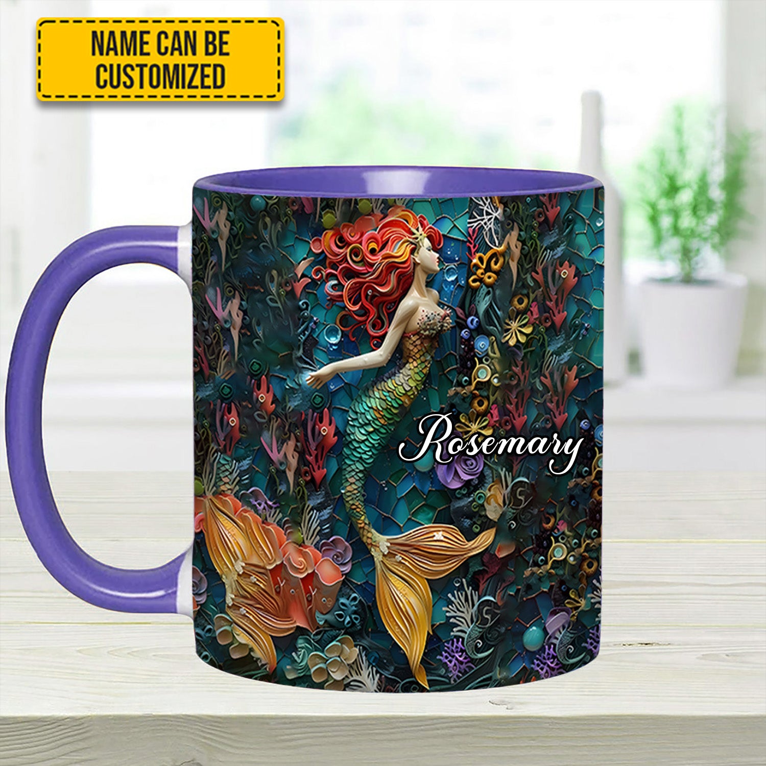 Personalized Accent Mug Ocean Mermaid Gift For Mother - Image 13