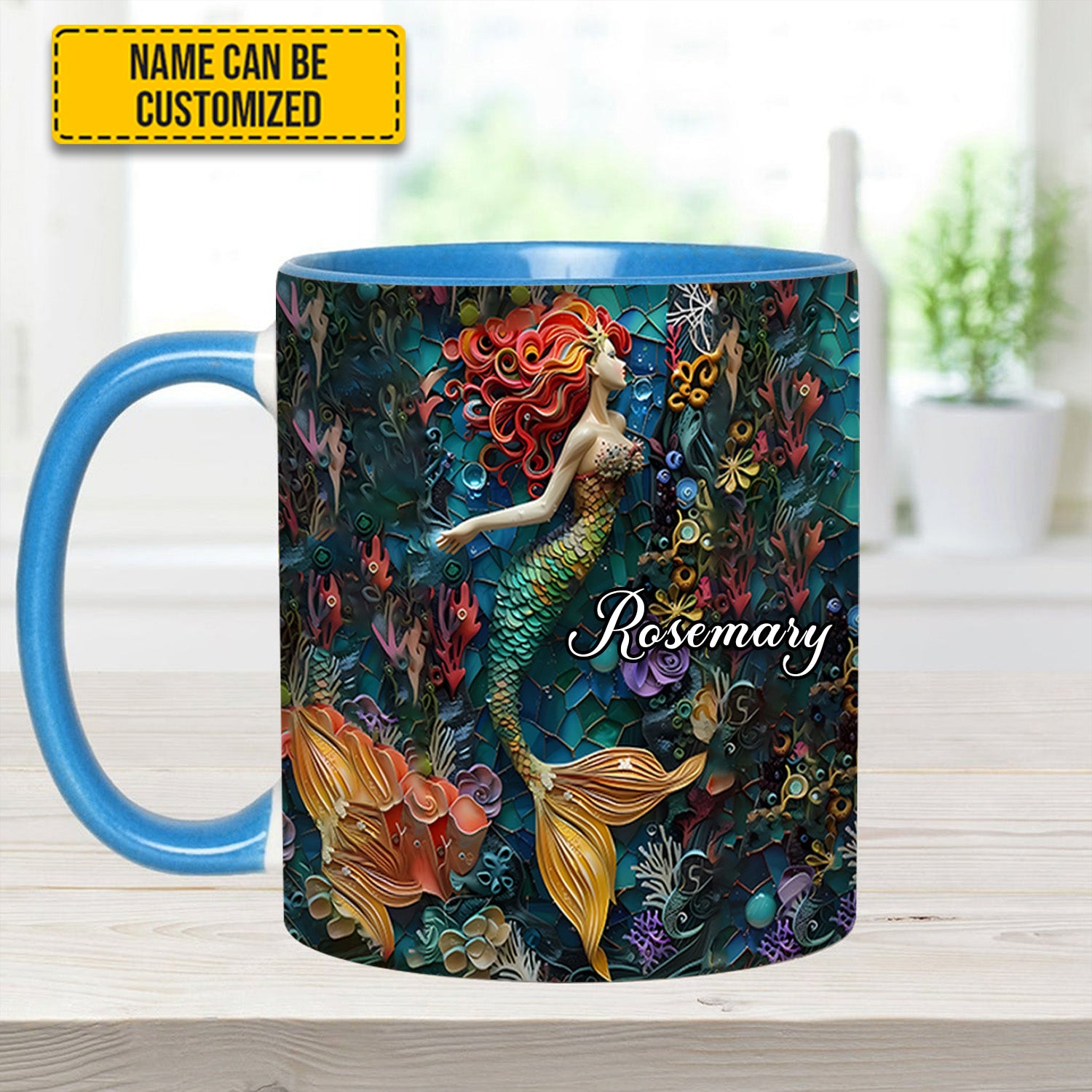 Personalized Accent Mug Ocean Mermaid Gift For Mother - Image 8