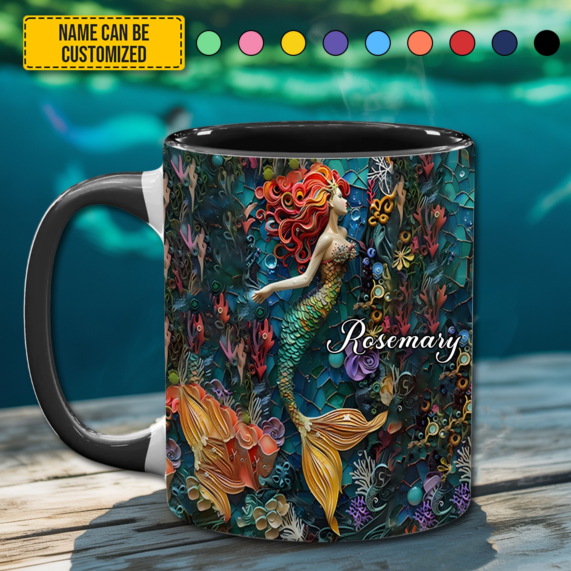 Personalized Accent Mug Ocean Mermaid Gift For Mother - Image 2