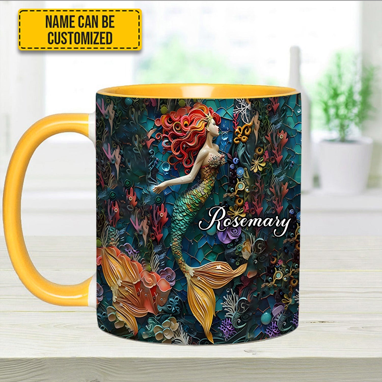 Personalized Accent Mug Ocean Mermaid Gift For Mother - Image 12