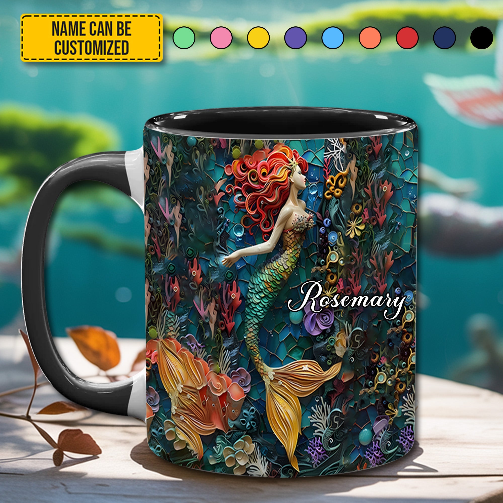 Personalized Accent Mug Ocean Mermaid Gift For Mother