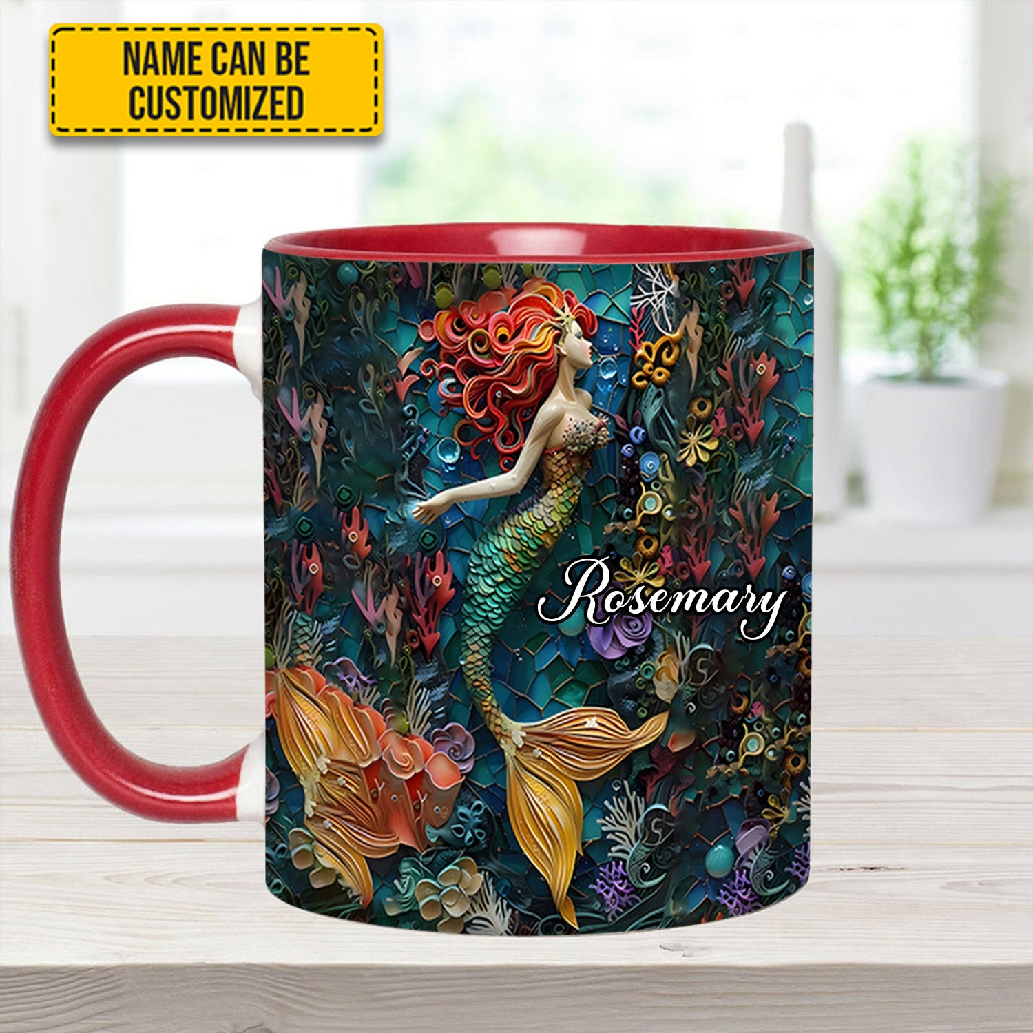 Personalized Accent Mug Ocean Mermaid Gift For Mother - Image 5