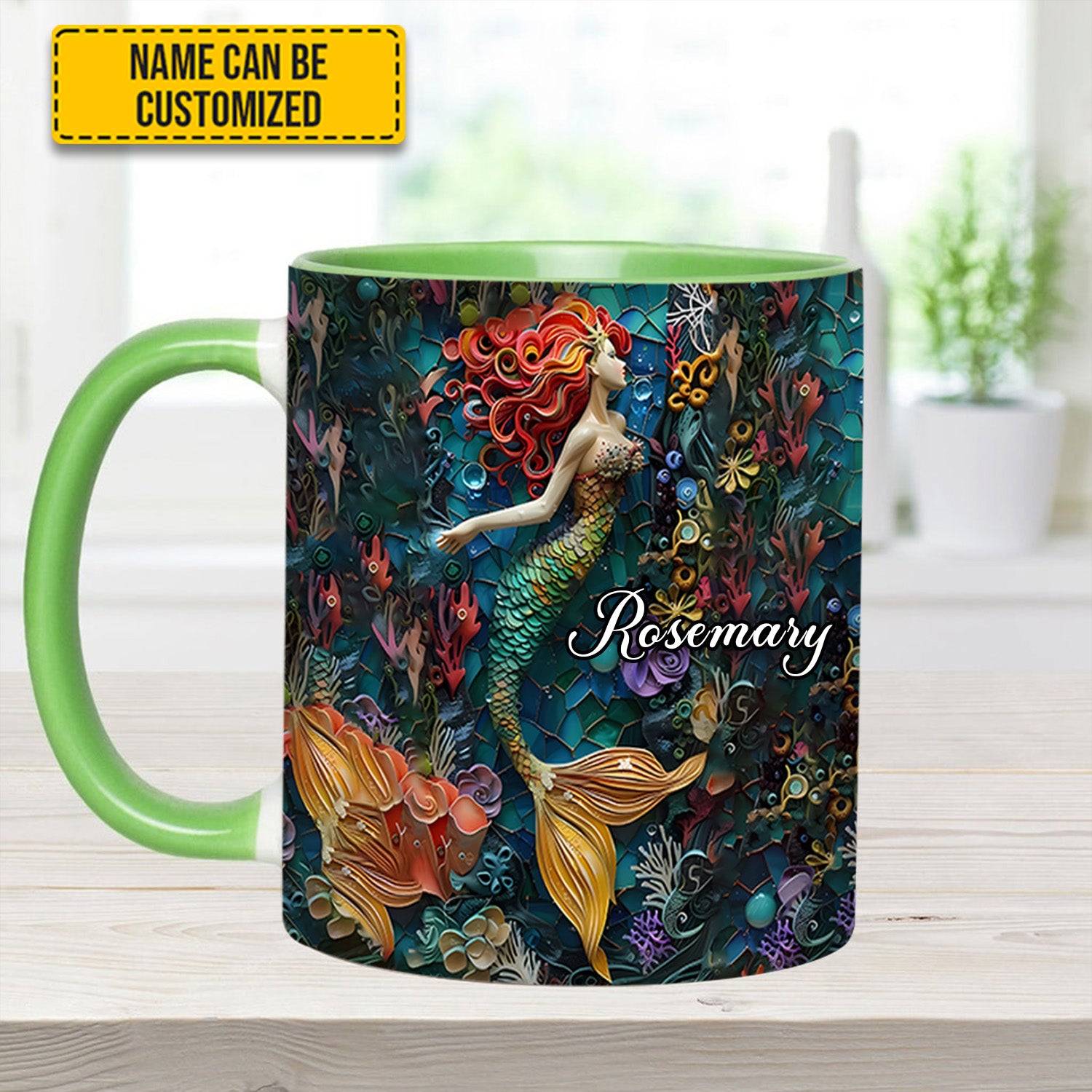 Personalized Accent Mug Ocean Mermaid Gift For Mother - Image 7