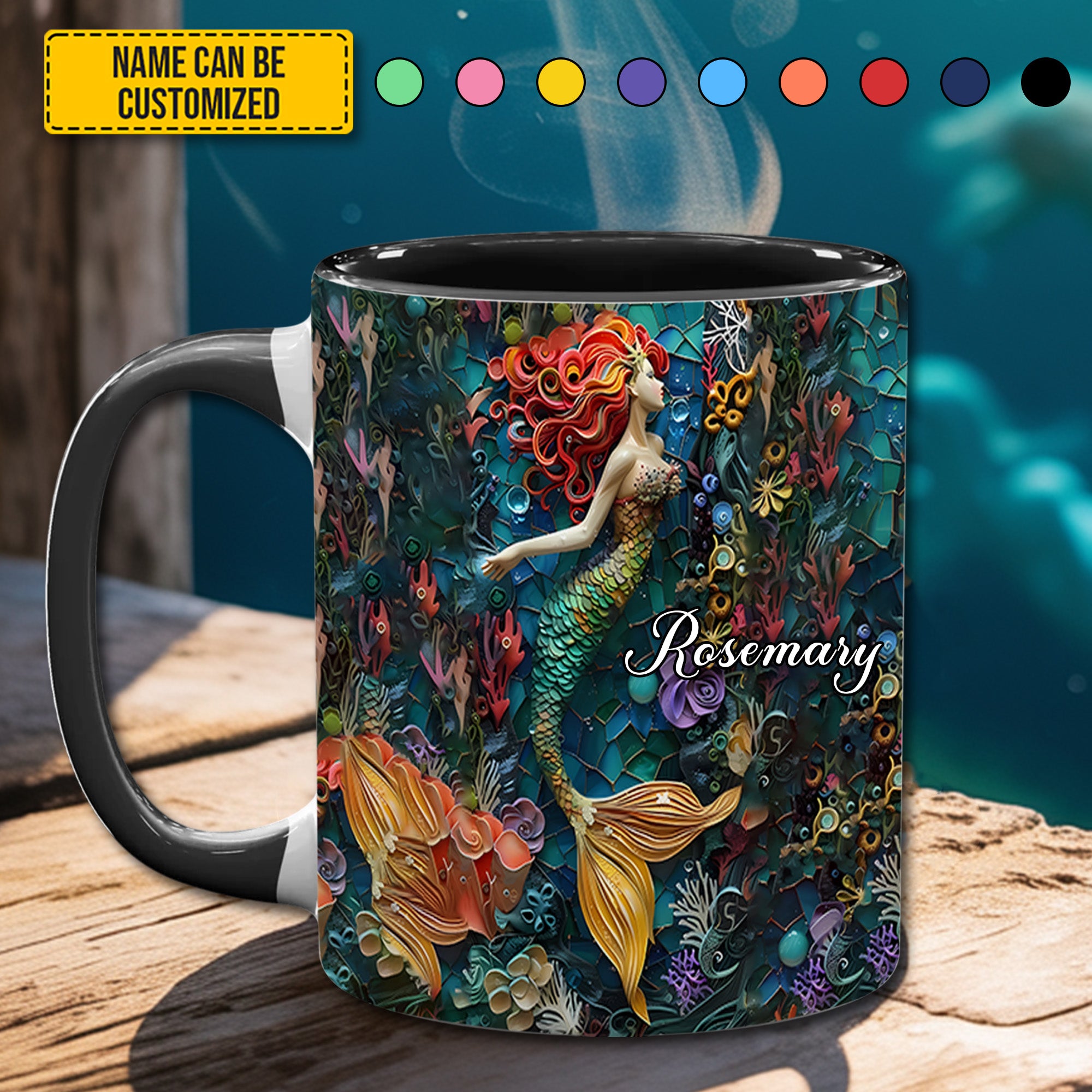 Personalized Accent Mug Ocean Mermaid Gift For Mother - Image 3