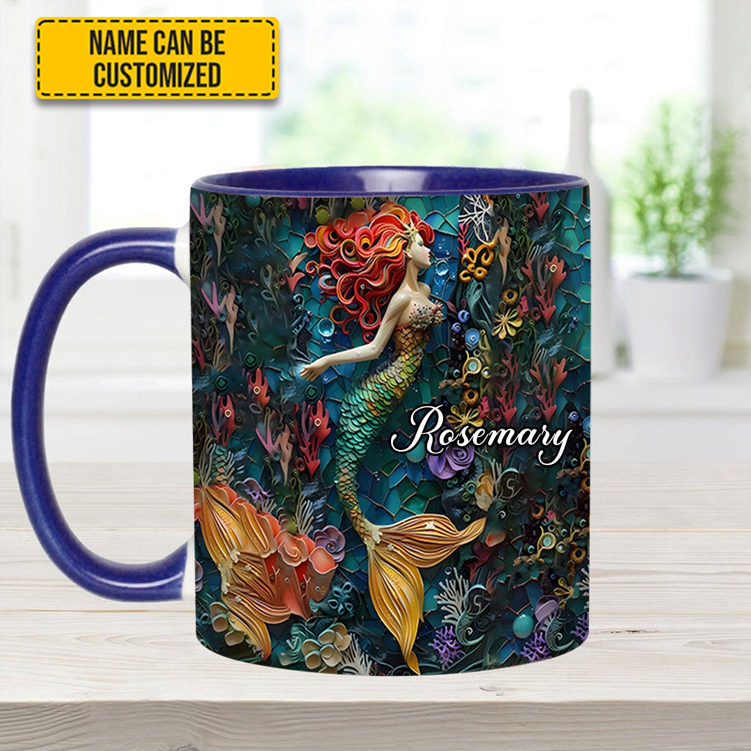 Personalized Accent Mug Ocean Mermaid Gift For Mother - Image 9