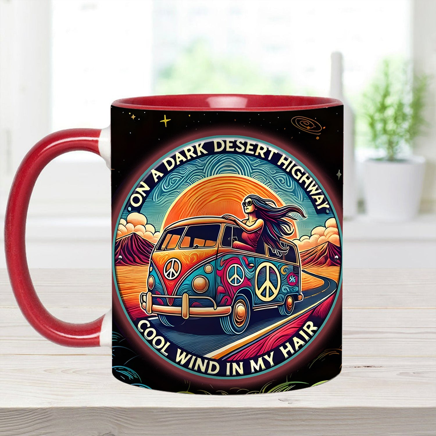 Personalized Accent Mug On a Dark Desert Highway Unique Gift For Mother - Image 3