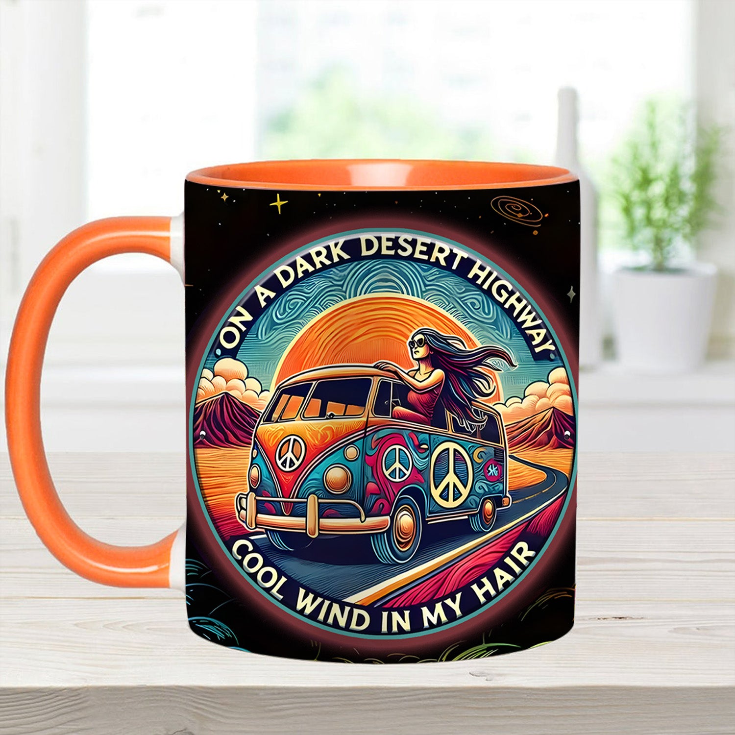 Personalized Accent Mug On a Dark Desert Highway Unique Gift For Mother - Image 6