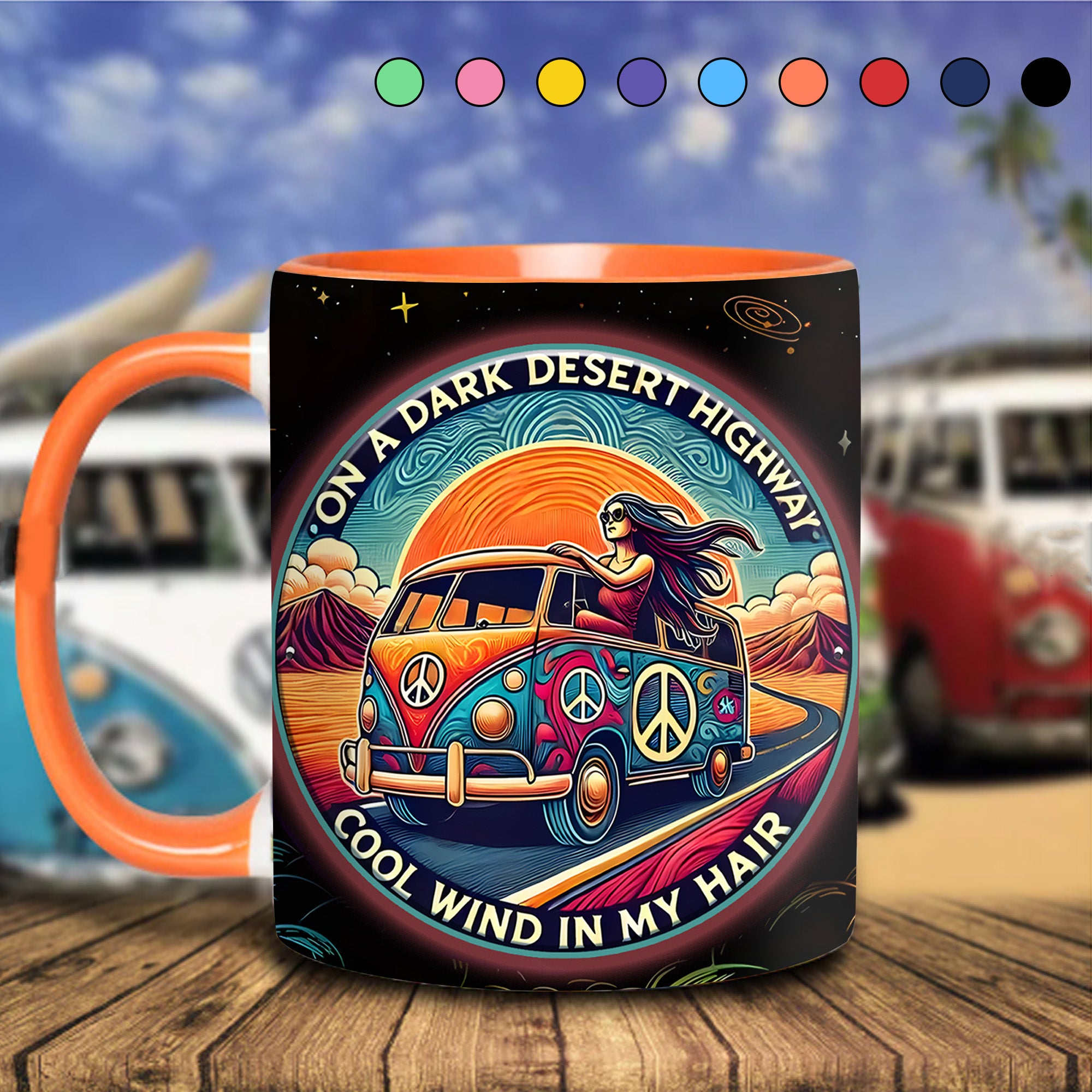 Personalized Accent Mug On a Dark Desert Highway Unique Gift For Mother - Image 11