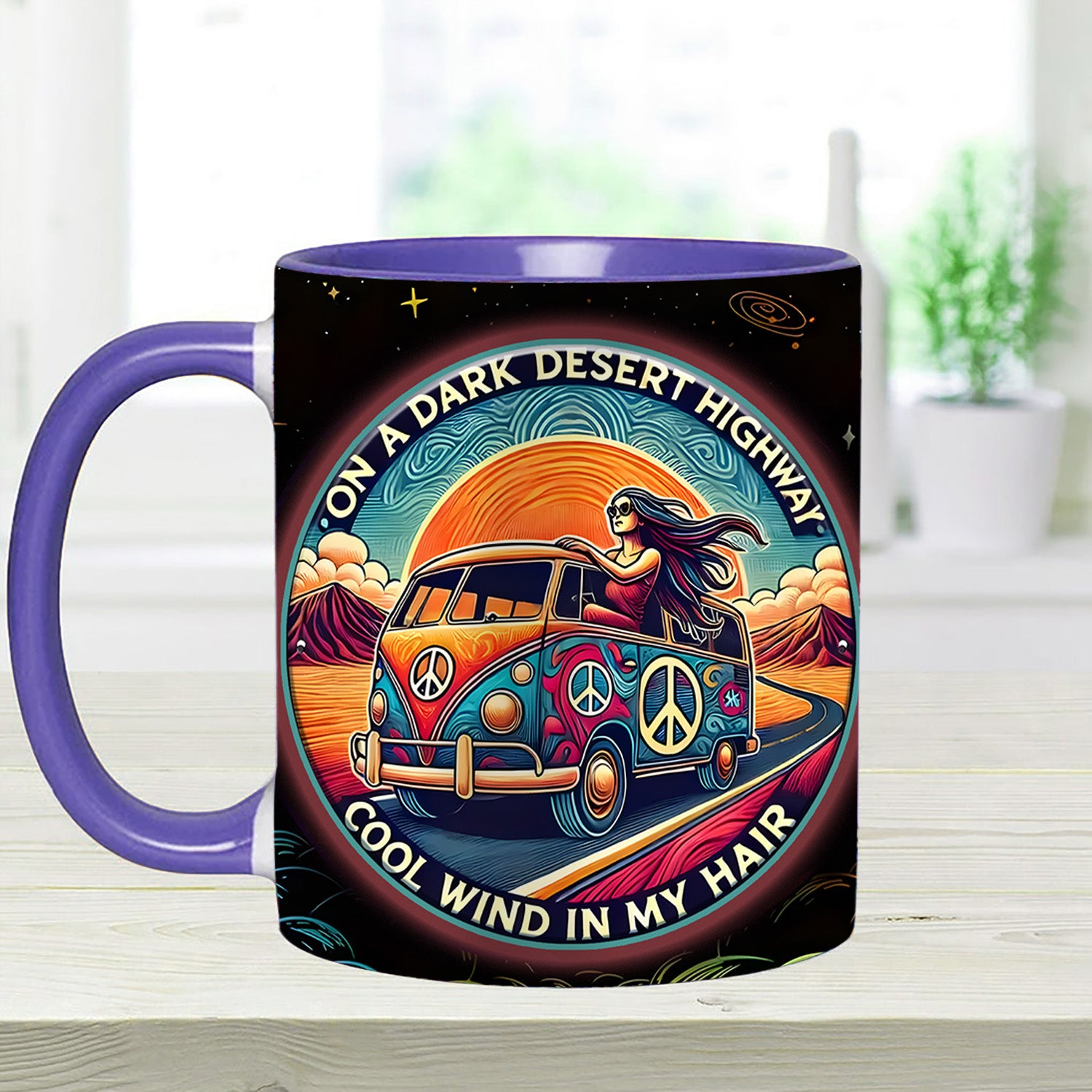 Personalized Accent Mug On a Dark Desert Highway Unique Gift For Mother - Image 8