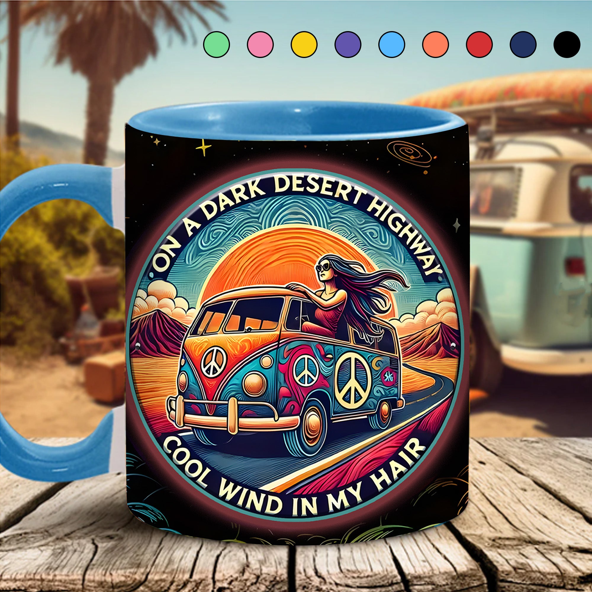 Personalized Accent Mug On a Dark Desert Highway Unique Gift For Mother - Image 12