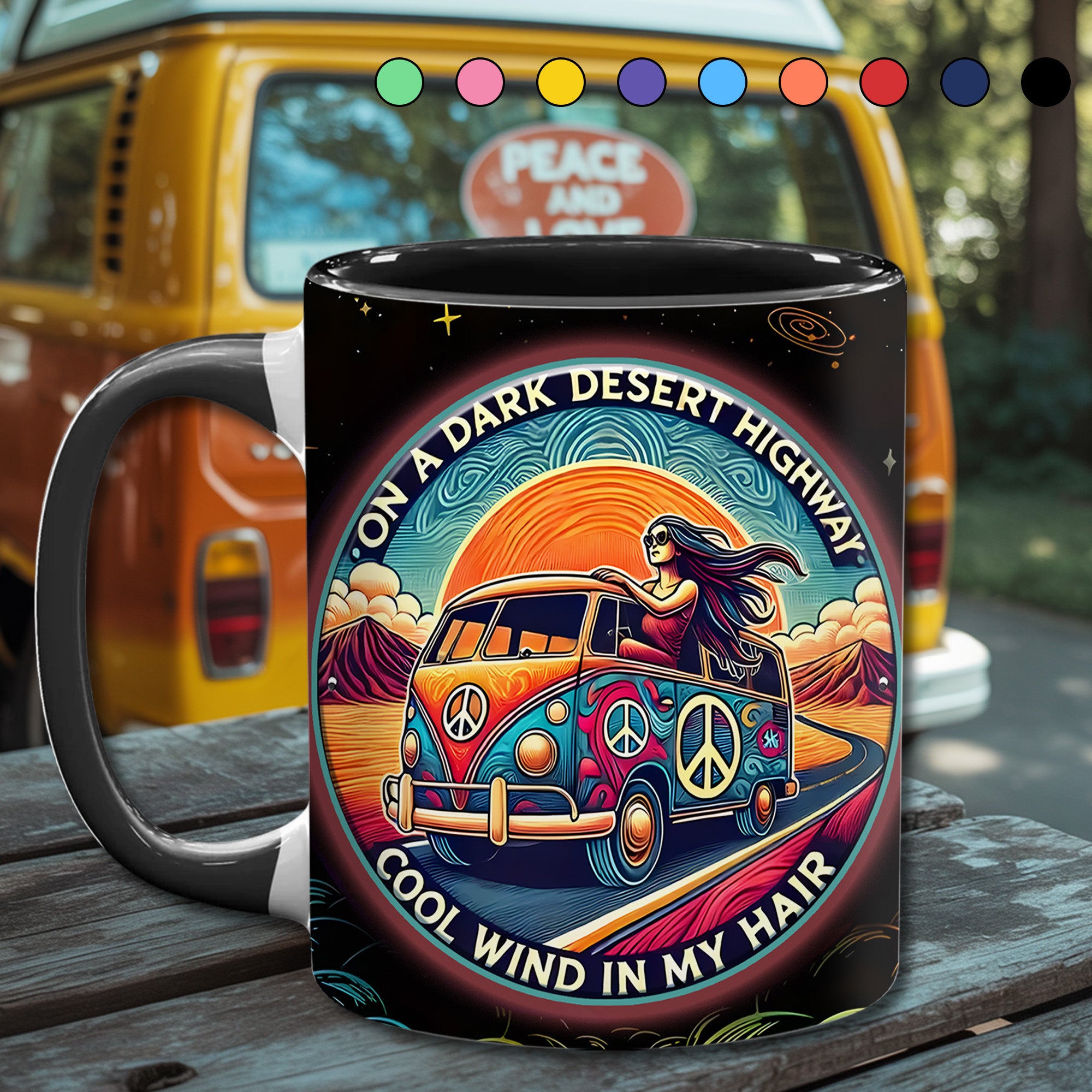 Personalized Accent Mug On a Dark Desert Highway Unique Gift For Mother - Image 15