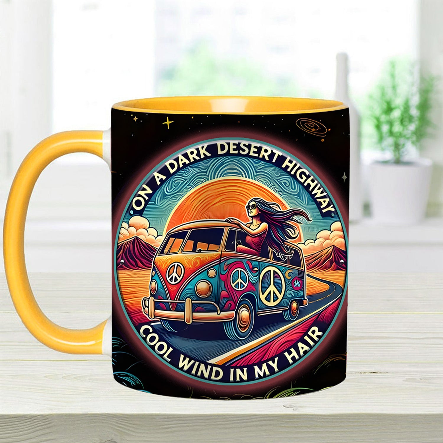 Personalized Accent Mug On a Dark Desert Highway Unique Gift For Mother - Image 9