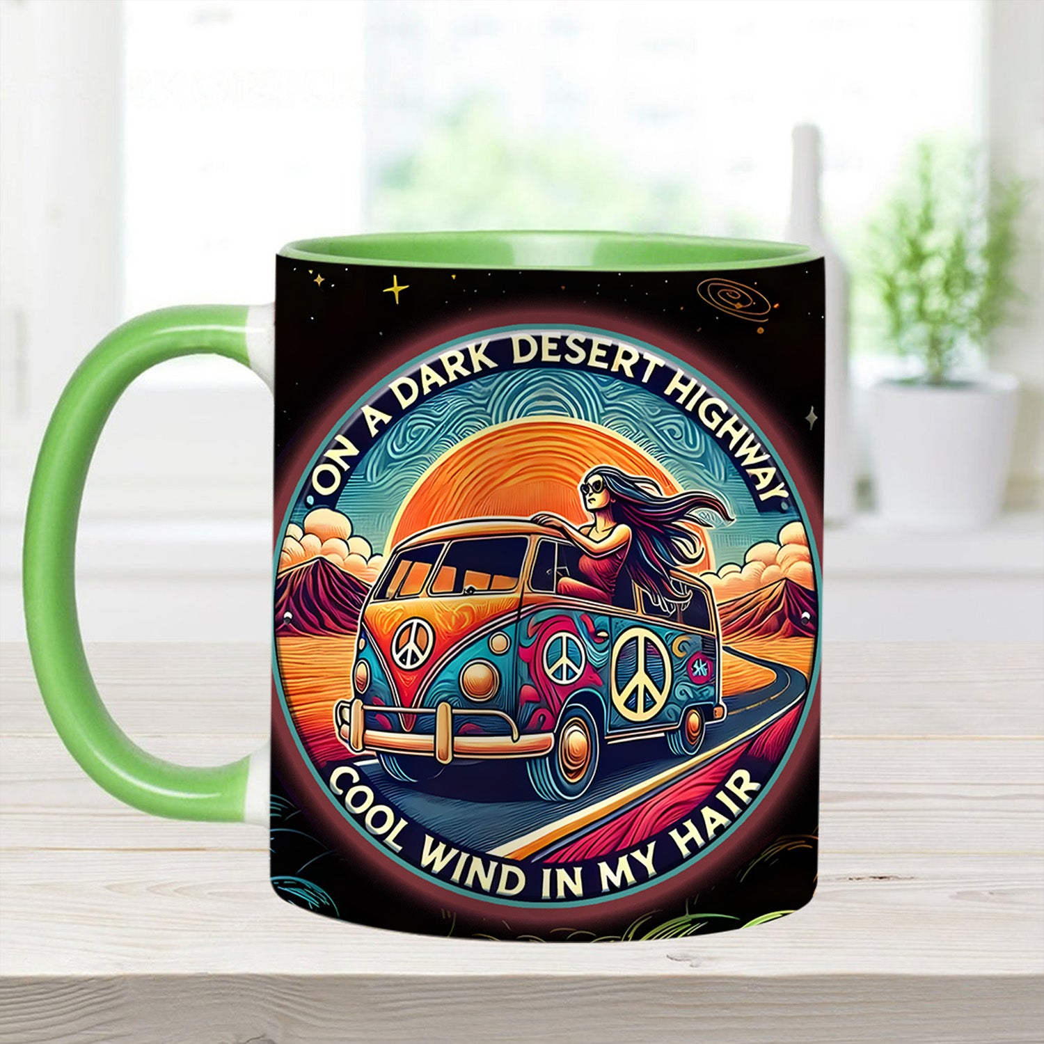 Personalized Accent Mug On a Dark Desert Highway Unique Gift For Mother - Image 7