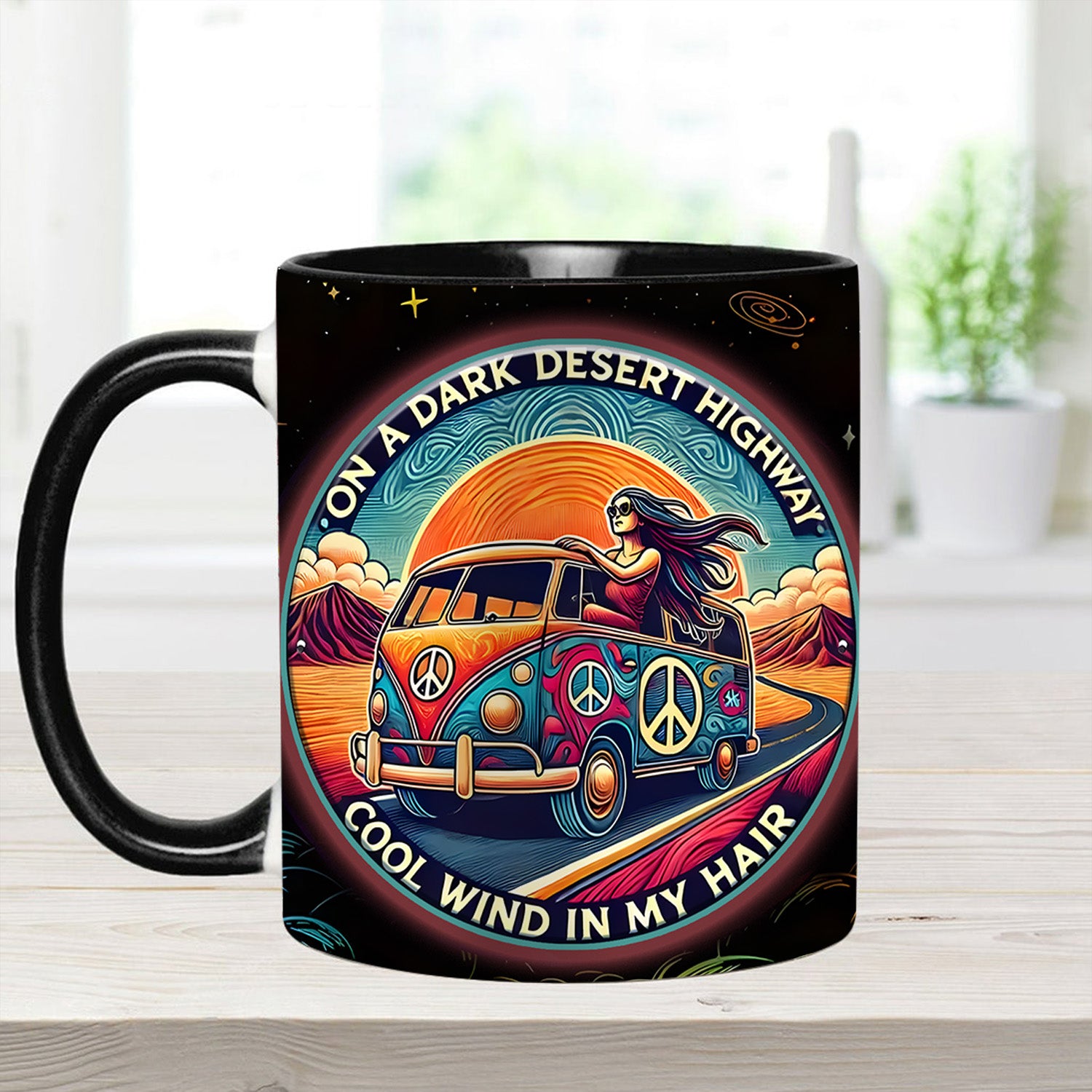 Personalized Accent Mug On a Dark Desert Highway Unique Gift For Mother - Image 2