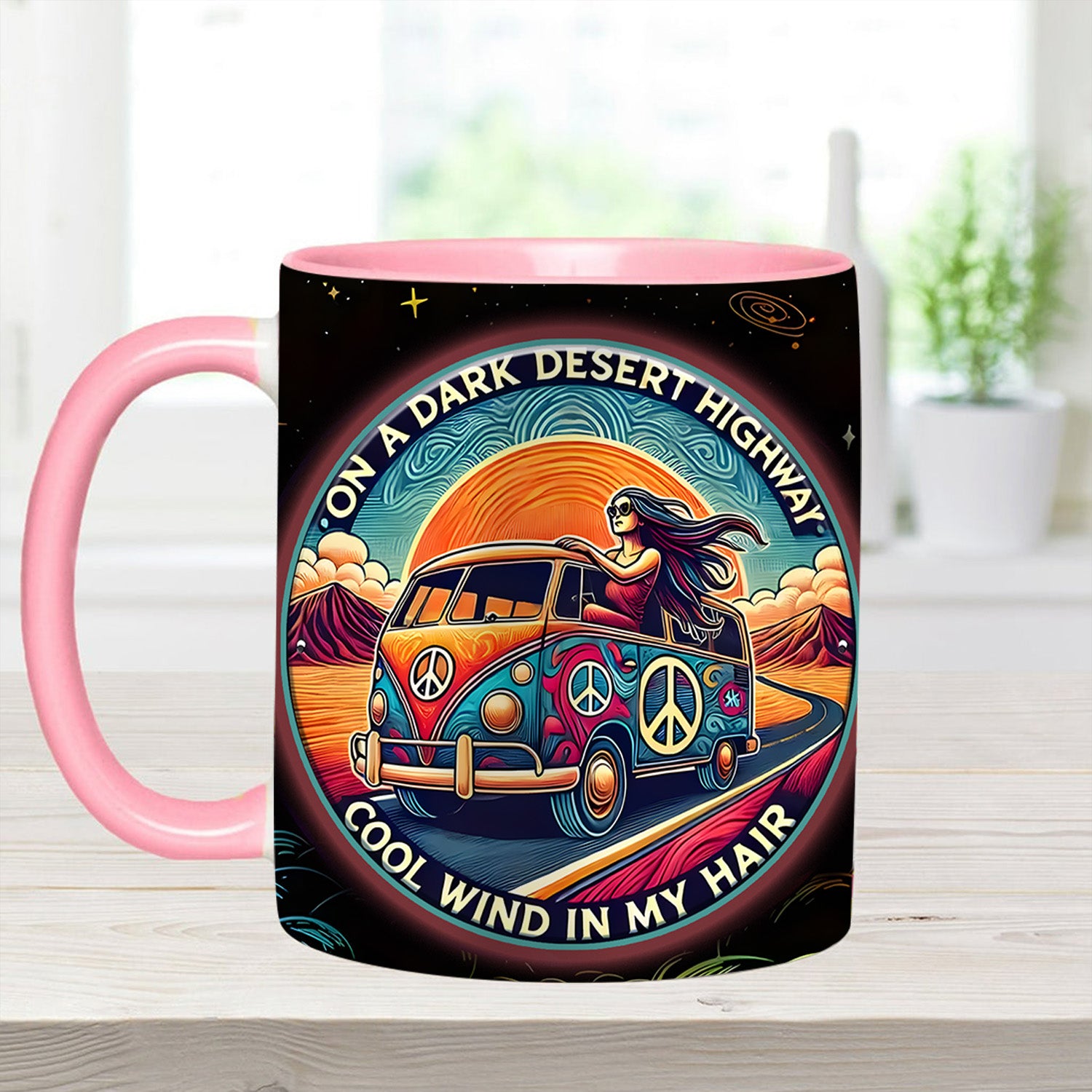 Personalized Accent Mug On a Dark Desert Highway Unique Gift For Mother - Image 5