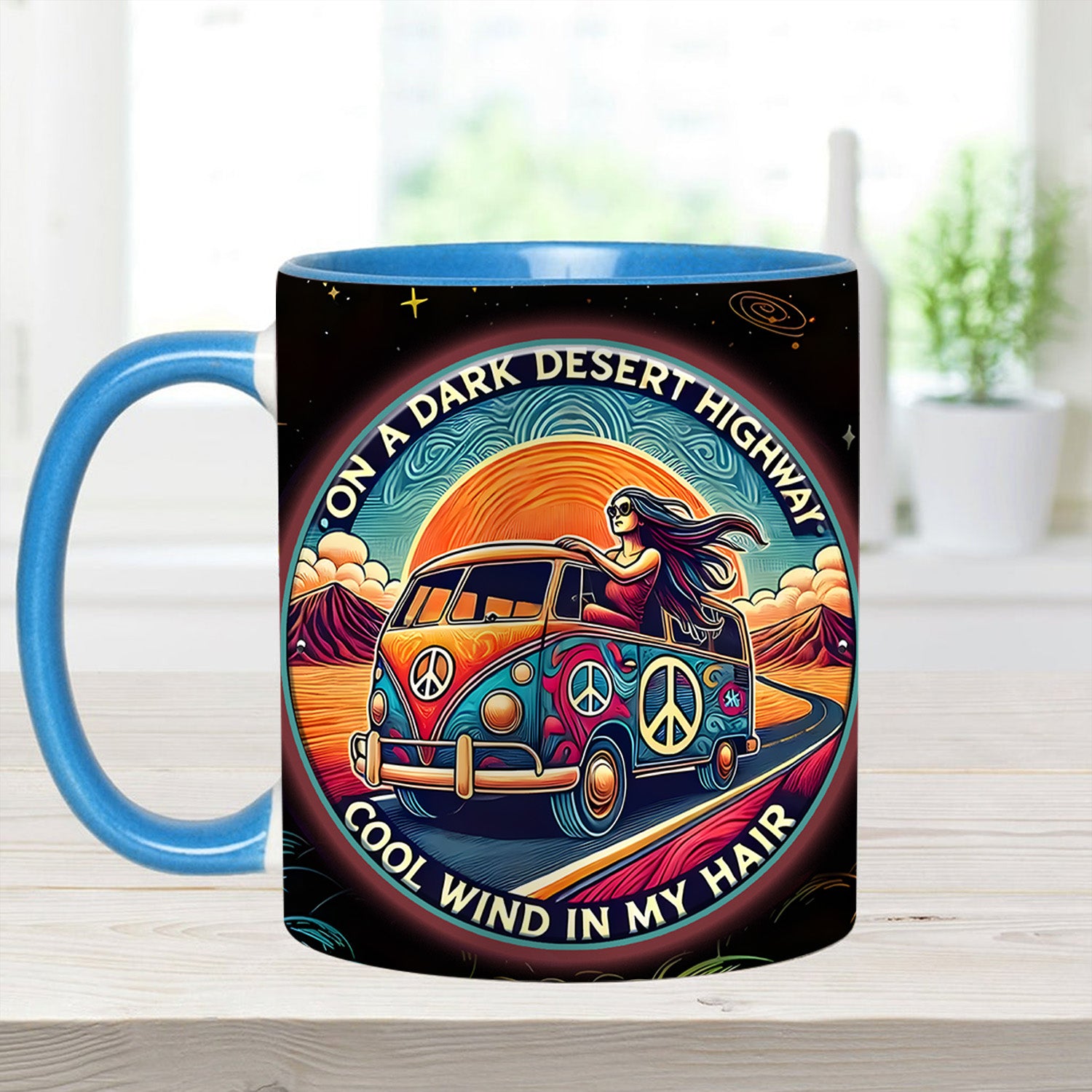 Personalized Accent Mug On a Dark Desert Highway Unique Gift For Mother - Image 4