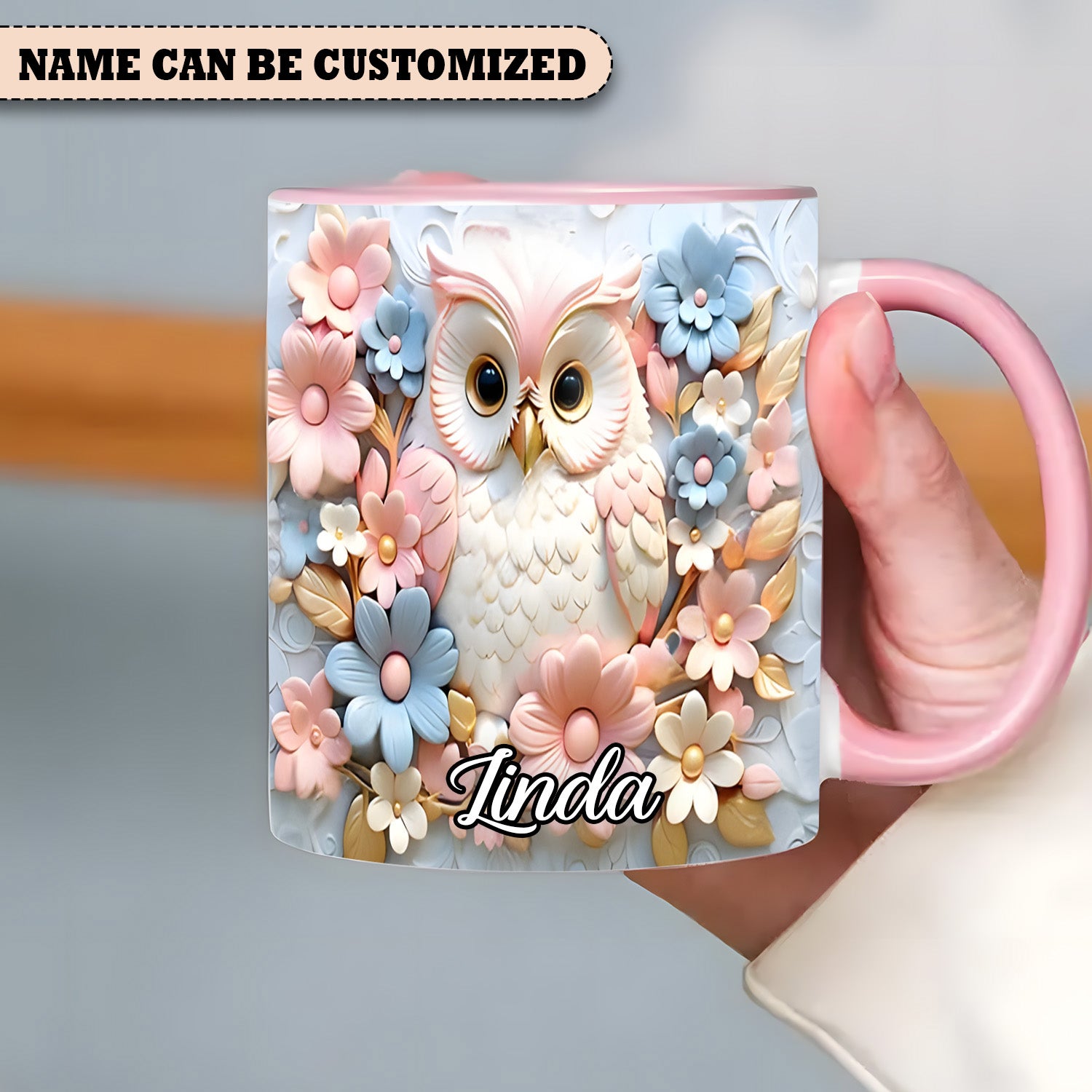 Personalized Accent Mug Owl accent mug Best Owl Gifts For Daughter - Image 6
