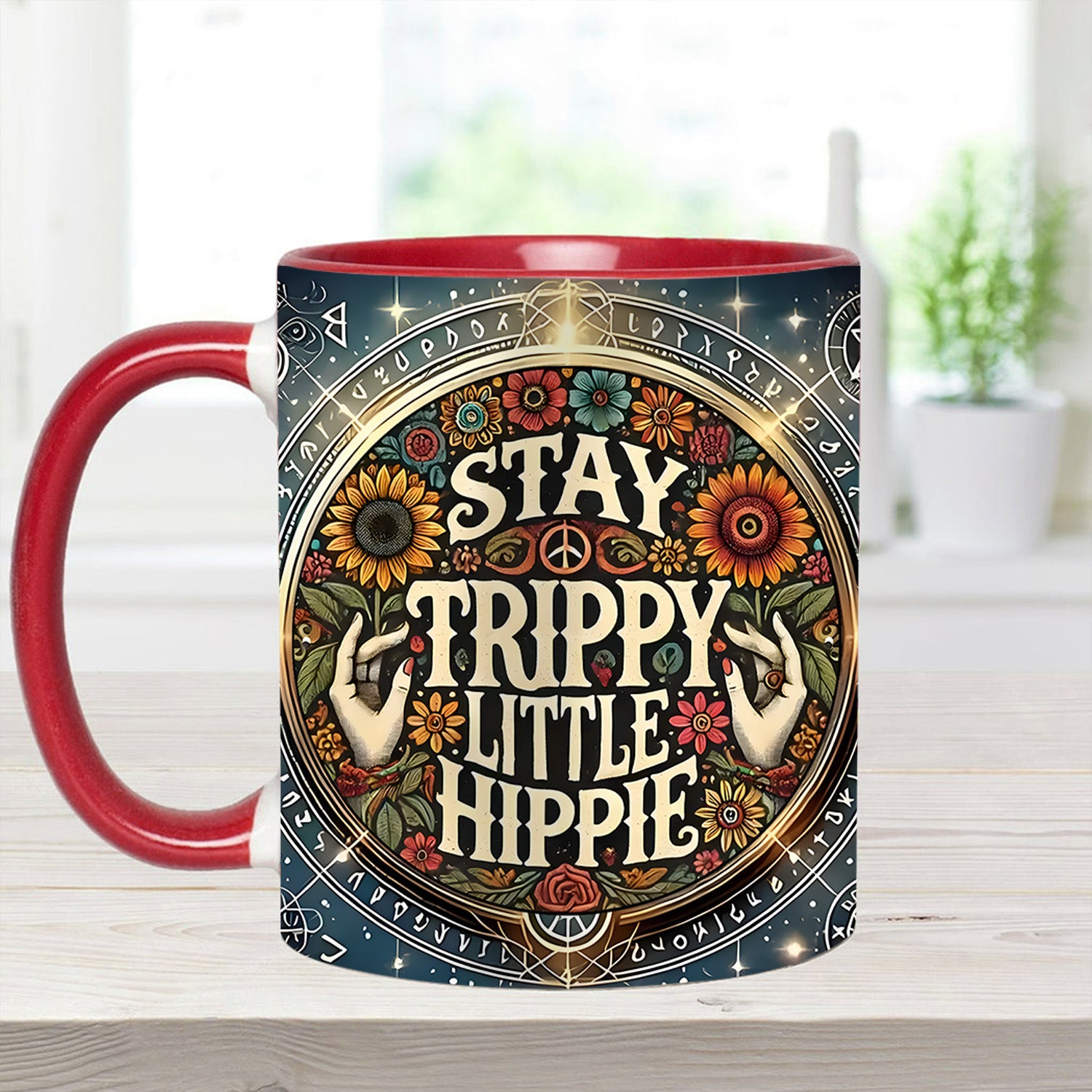 Personalized Accent Mug Stay Trippy Little Hippie Unique Gift For Mother - Image 3