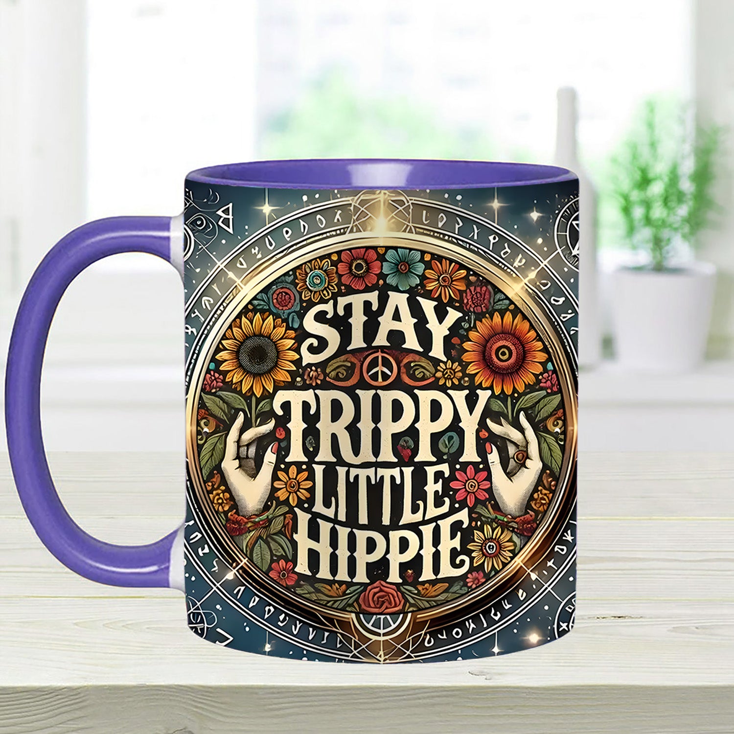 Personalized Accent Mug Stay Trippy Little Hippie Unique Gift For Mother - Image 8