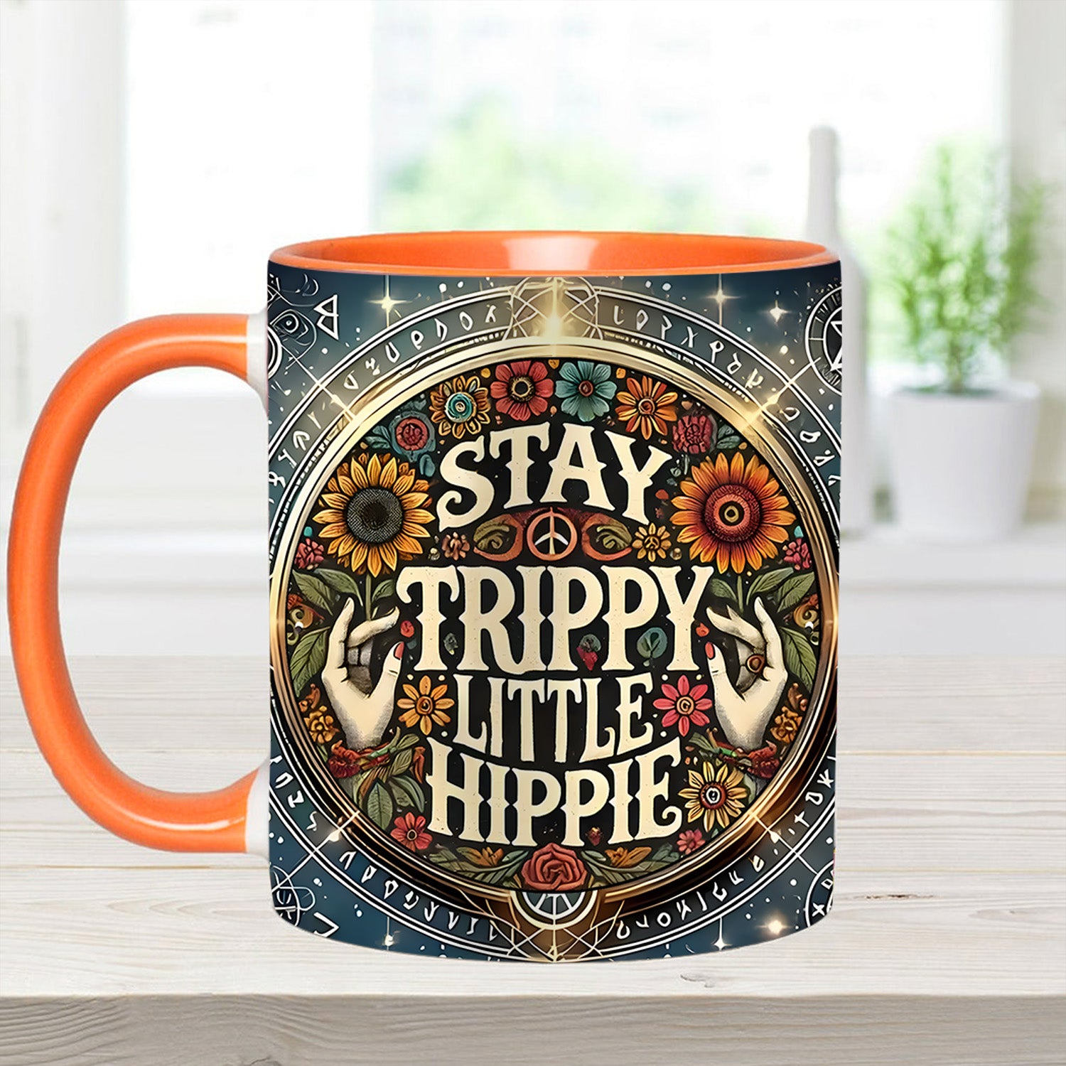 Personalized Accent Mug Stay Trippy Little Hippie Unique Gift For Mother - Image 6