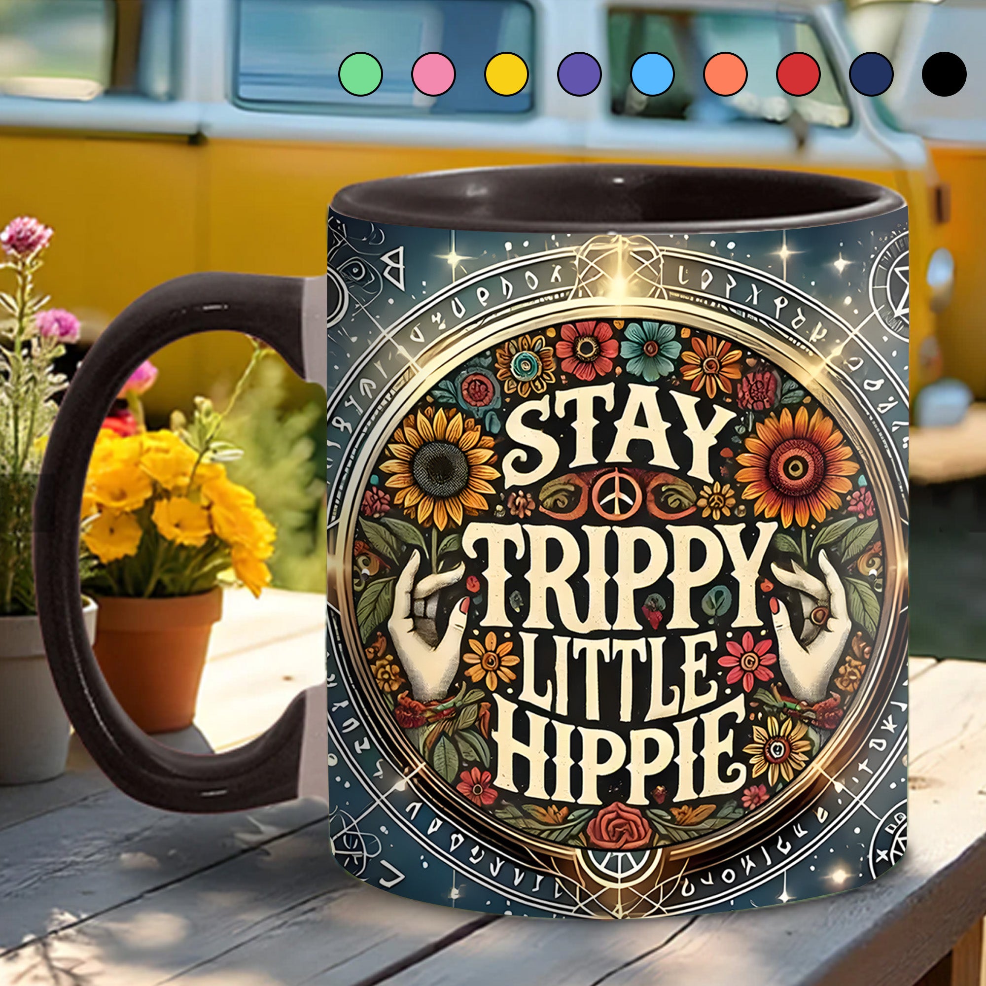 Personalized Accent Mug Stay Trippy Little Hippie Unique Gift For Mother - Image 14