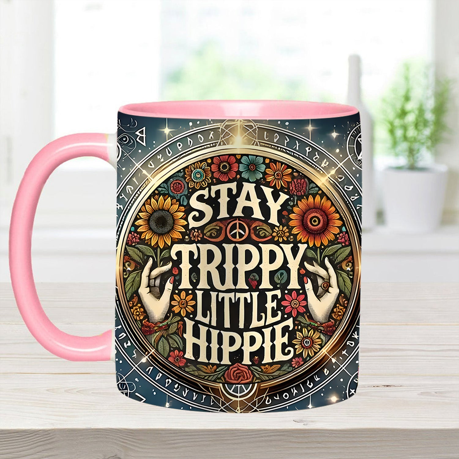 Personalized Accent Mug Stay Trippy Little Hippie Unique Gift For Mother - Image 5