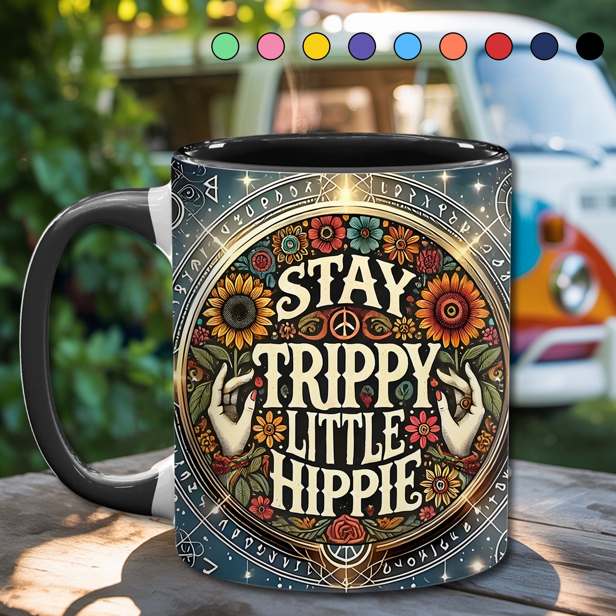 Personalized Accent Mug Stay Trippy Little Hippie Unique Gift For Mother - Image 11