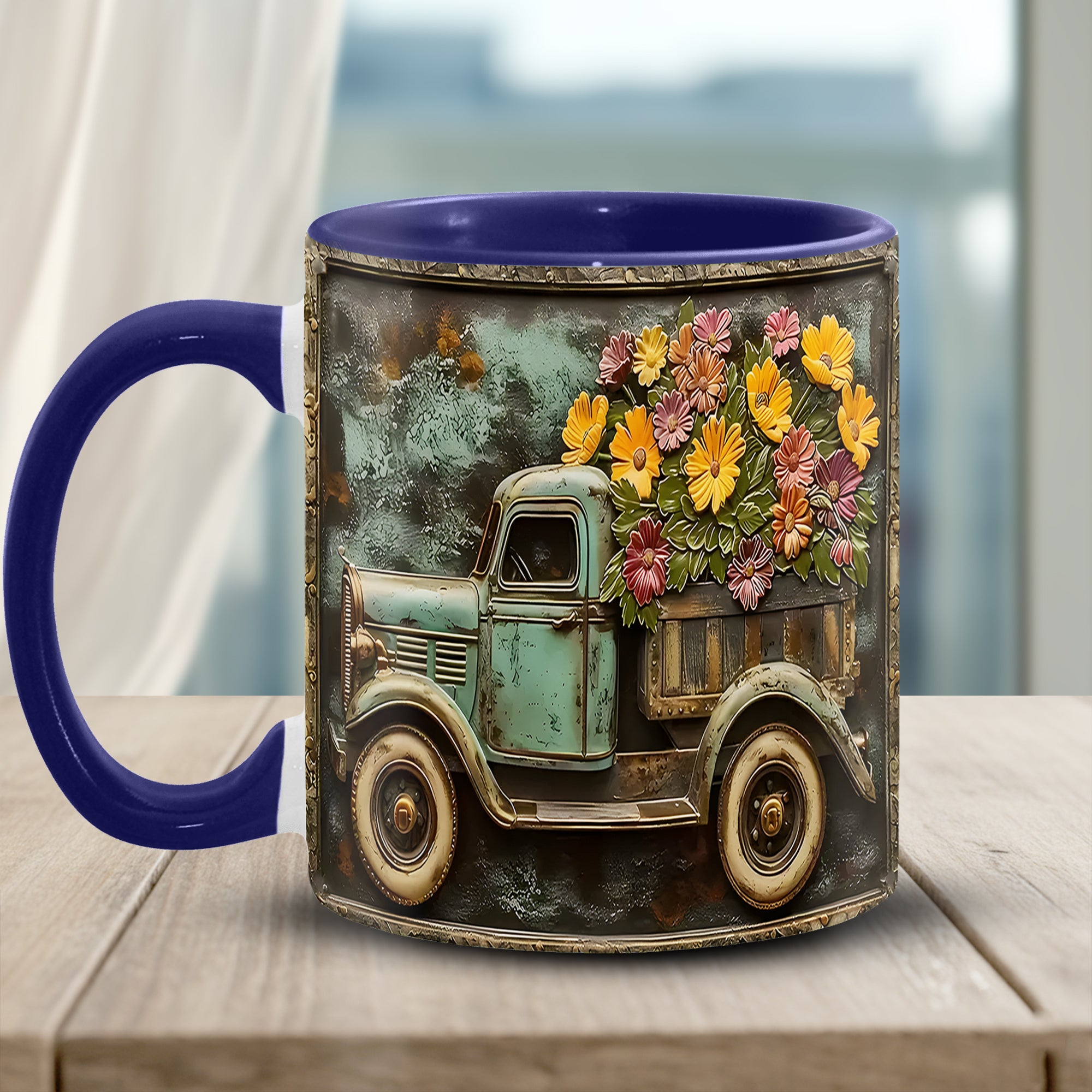 Personalized Accent Mug Truck and Flower Flower Lily Birthday Gifts - Image 3