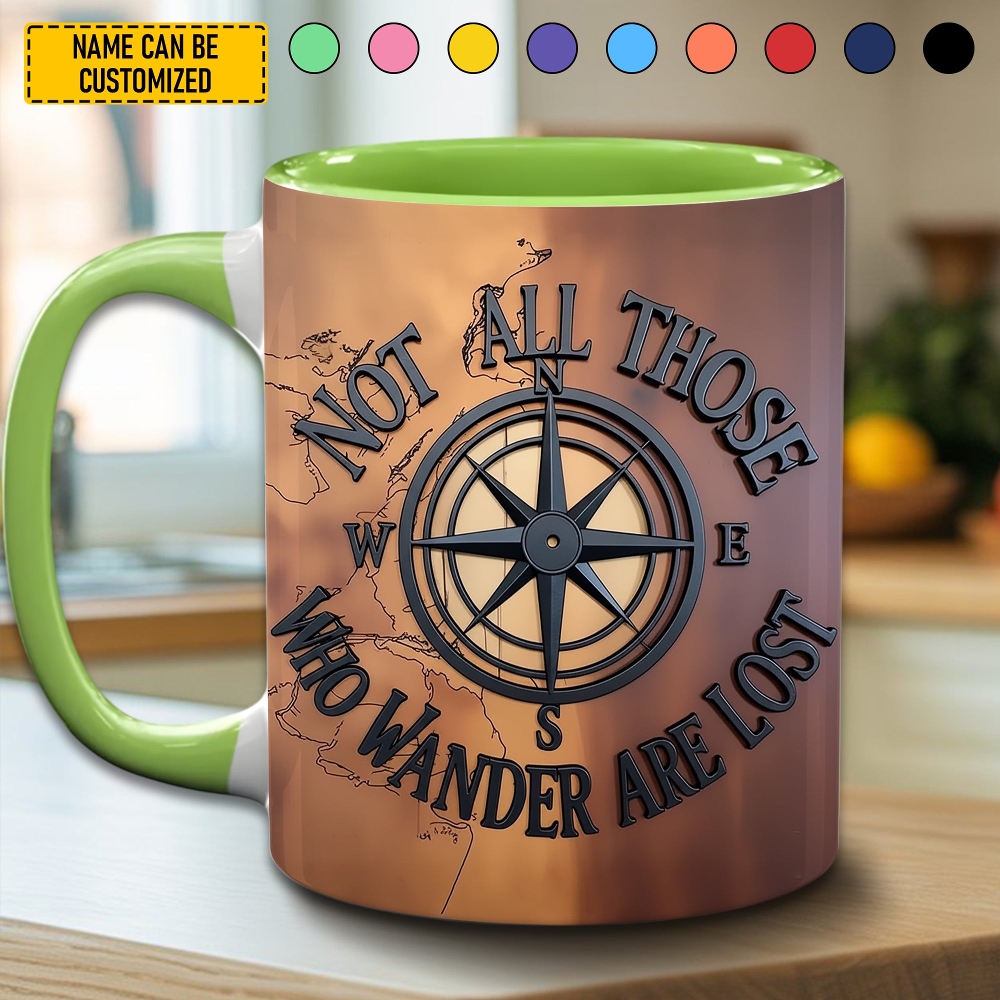 Personalized Accent Mug Wanderer's Soul Unique Gift For Mom grandma