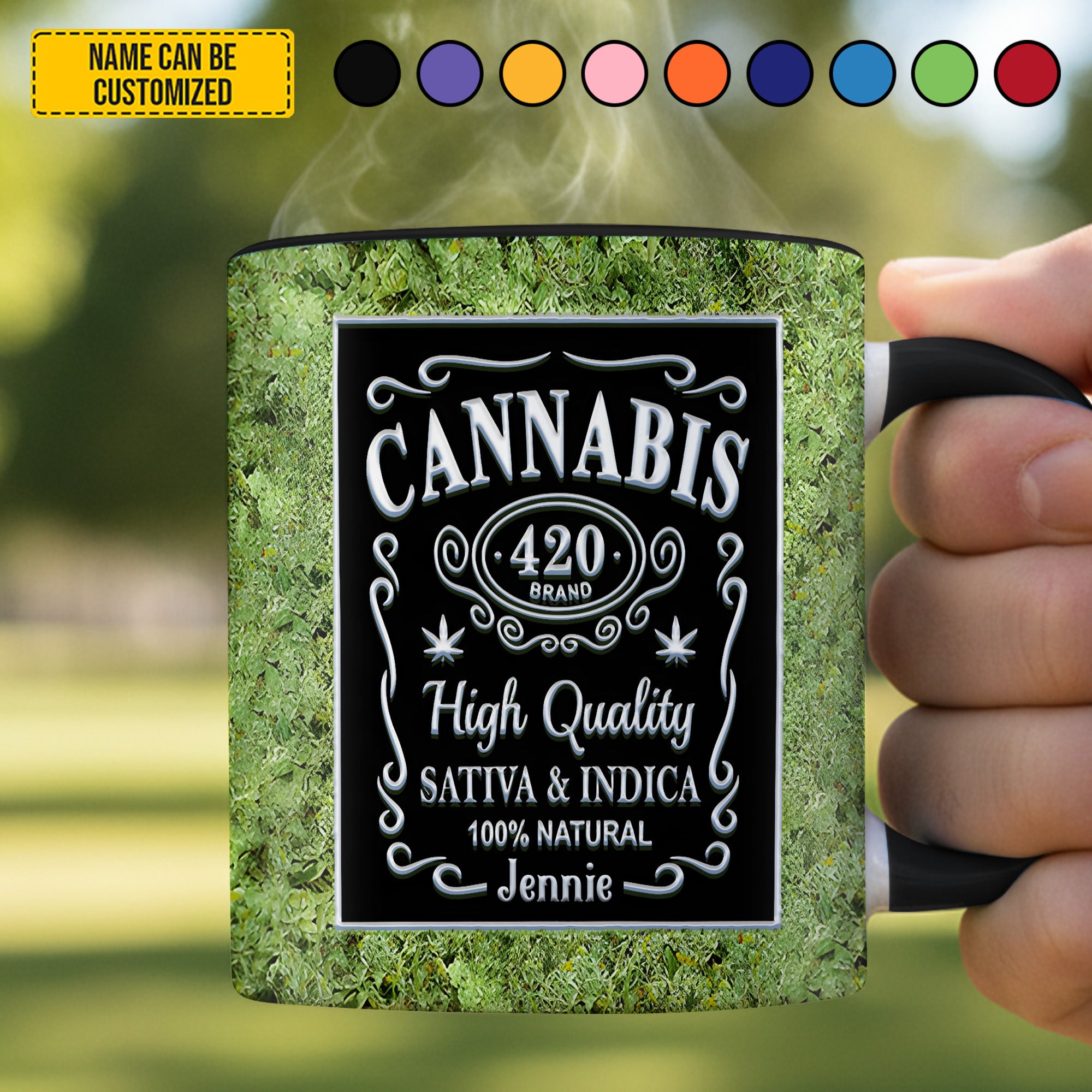 Personalized Accent Mug Weed Lover Best Gift For Couple - Image 2
