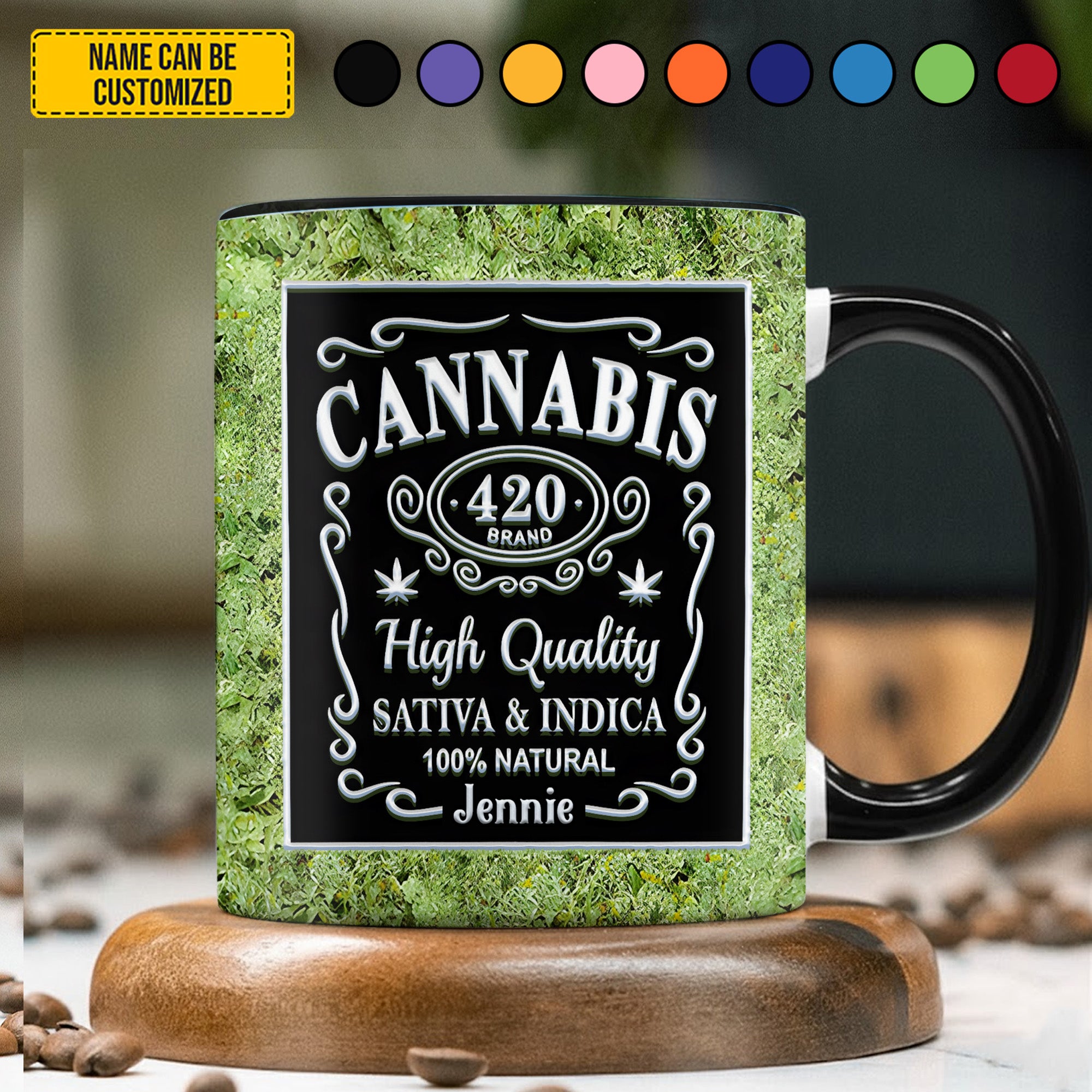 Personalized Accent Mug Weed Lover Best Gift For Couple - Image 4
