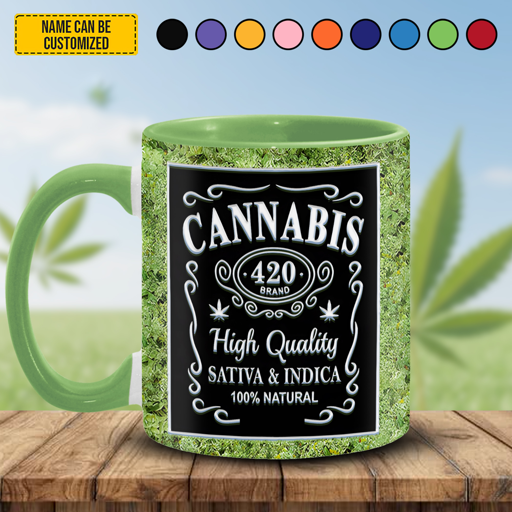 Personalized Accent Mug Weed Lover Best Gift For Couple - Image 5
