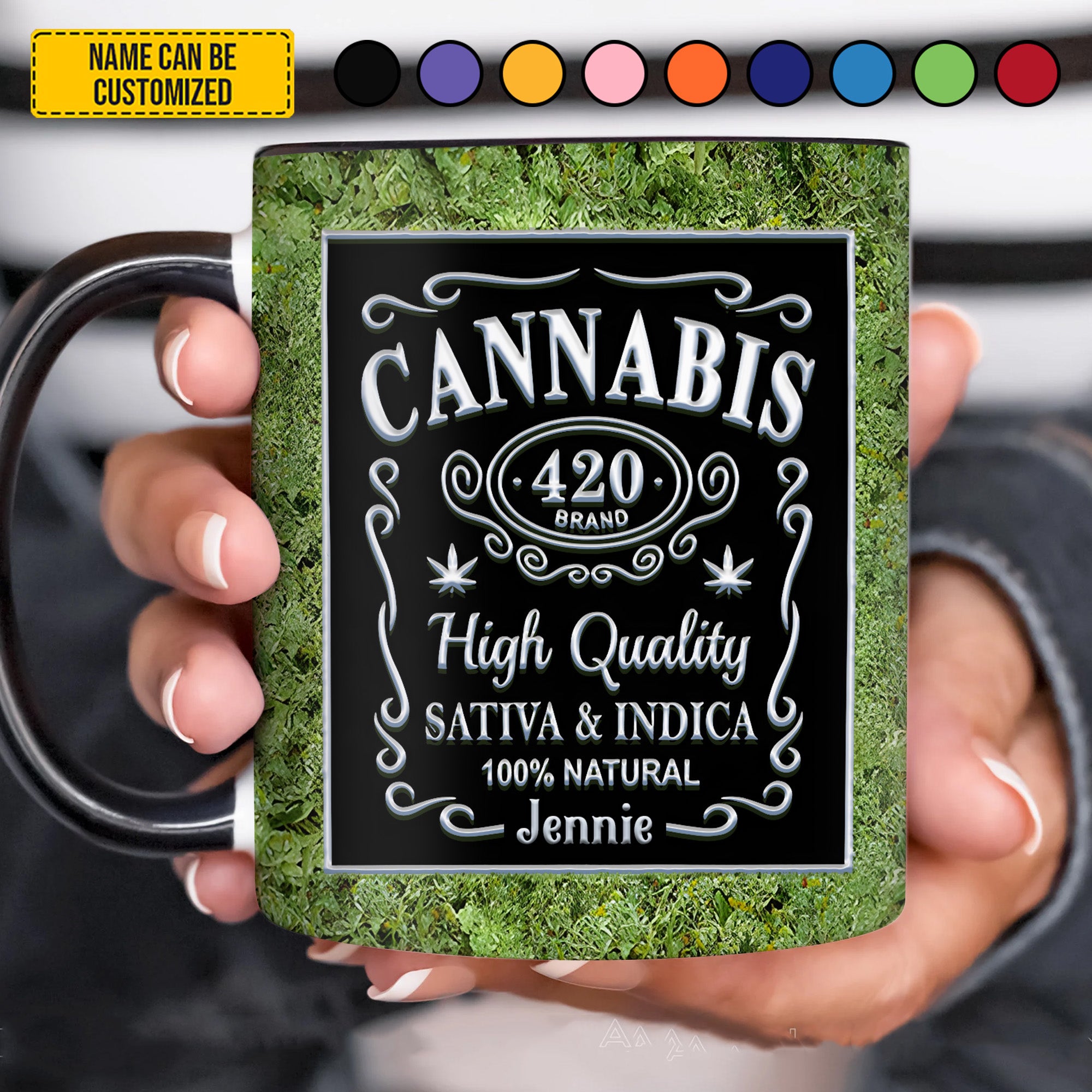 Personalized Accent Mug Weed Lover Best Gift For Couple