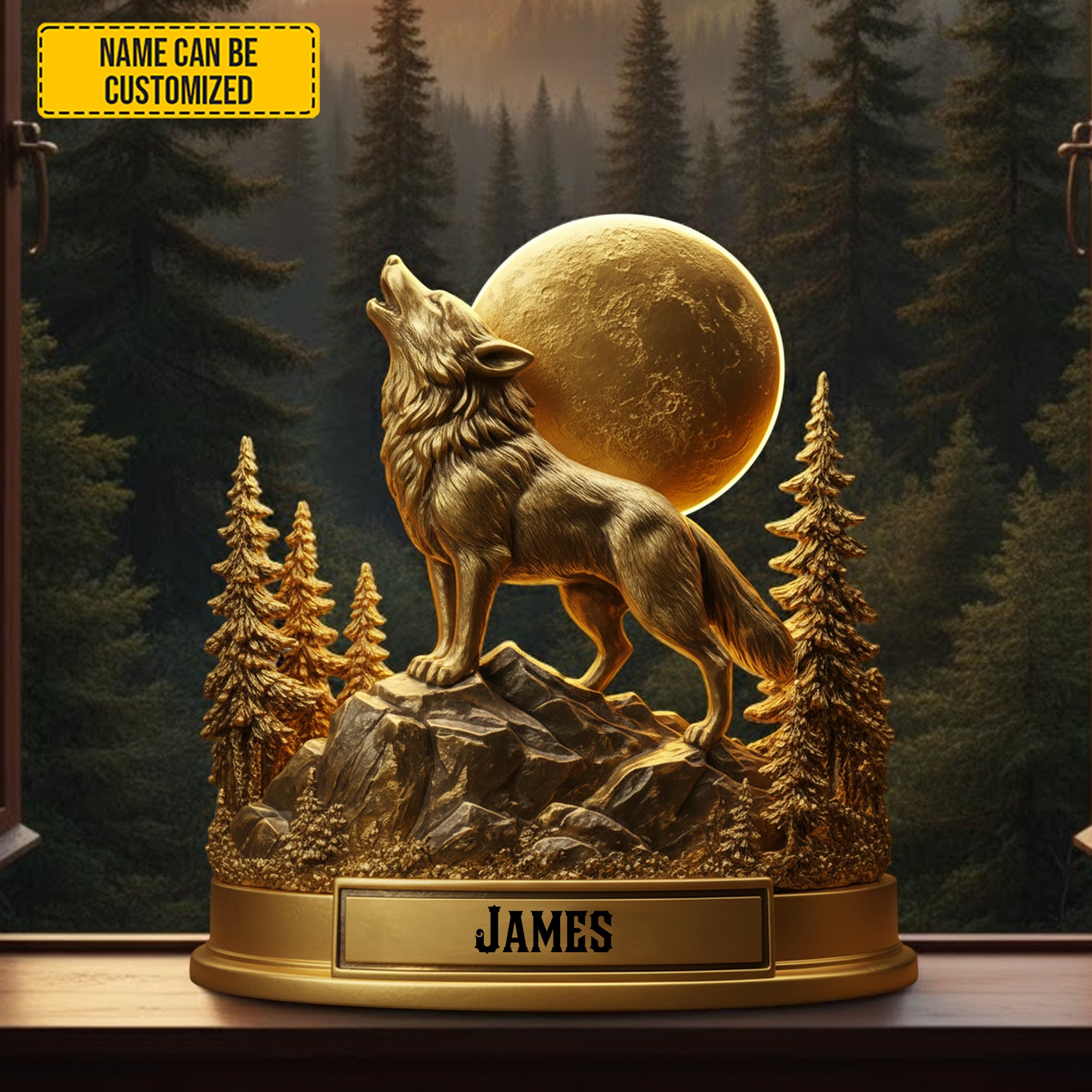 Personalized Acrylic Plaque Lone Wolf Legend Gifts With Wolves On Them