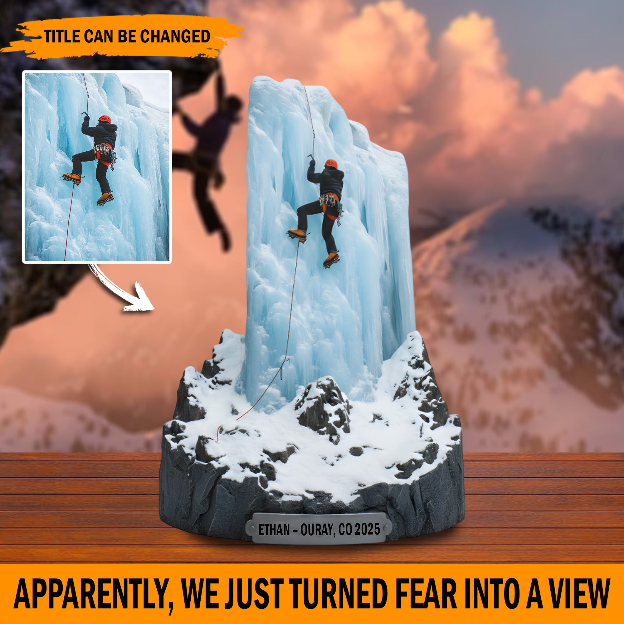 Personalized Adventure Photo Acrylic Plaque Peak Triumph Old Western Gifts