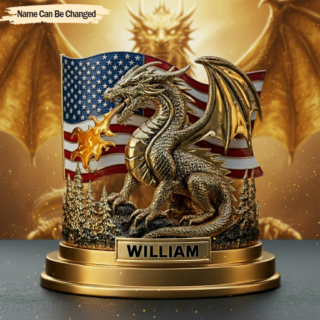 Personalized American Dragon Acrylic Plaque Dragon Valor Presents For Dragon Lovers - Image 2