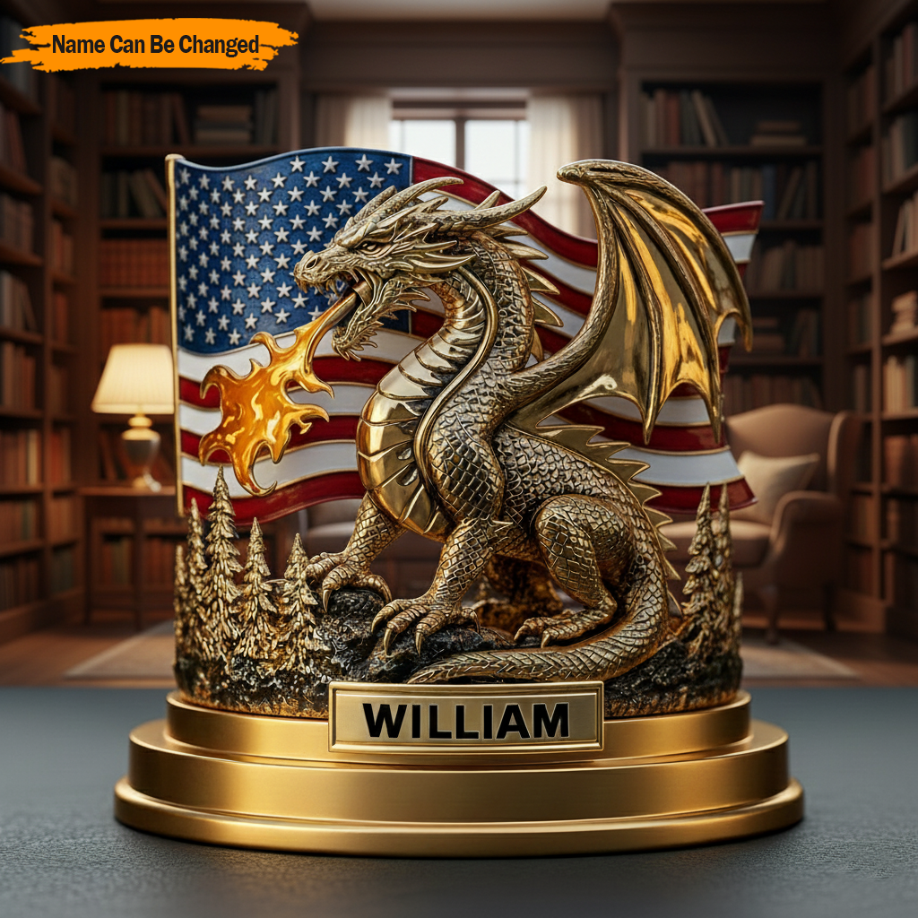 Personalized American Dragon Acrylic Plaque Dragon Valor Presents For Dragon Lovers - Image 3