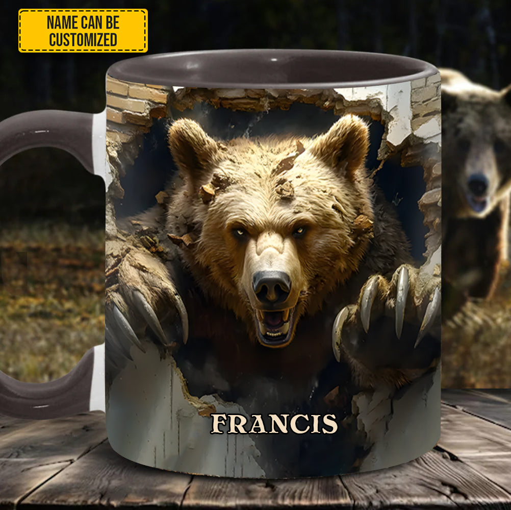 Personalized Bear Accent Mug Wall Breaker Bear Gift For Boyfriends