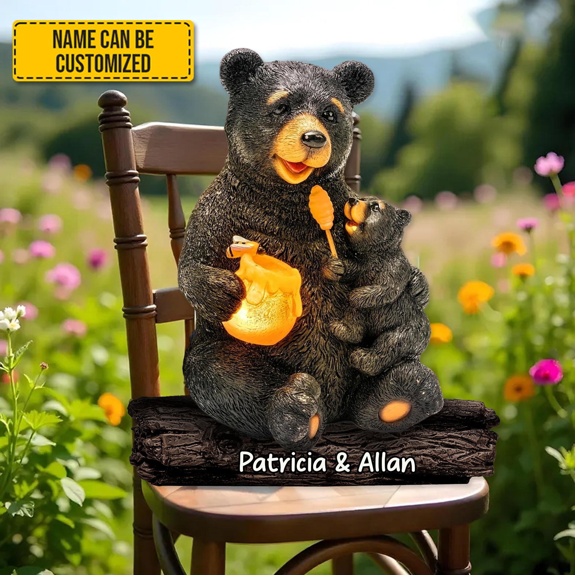 Personalized Bear Acrylic Plaque Mama Bear, Bear Family Unique Gifts For Hikers