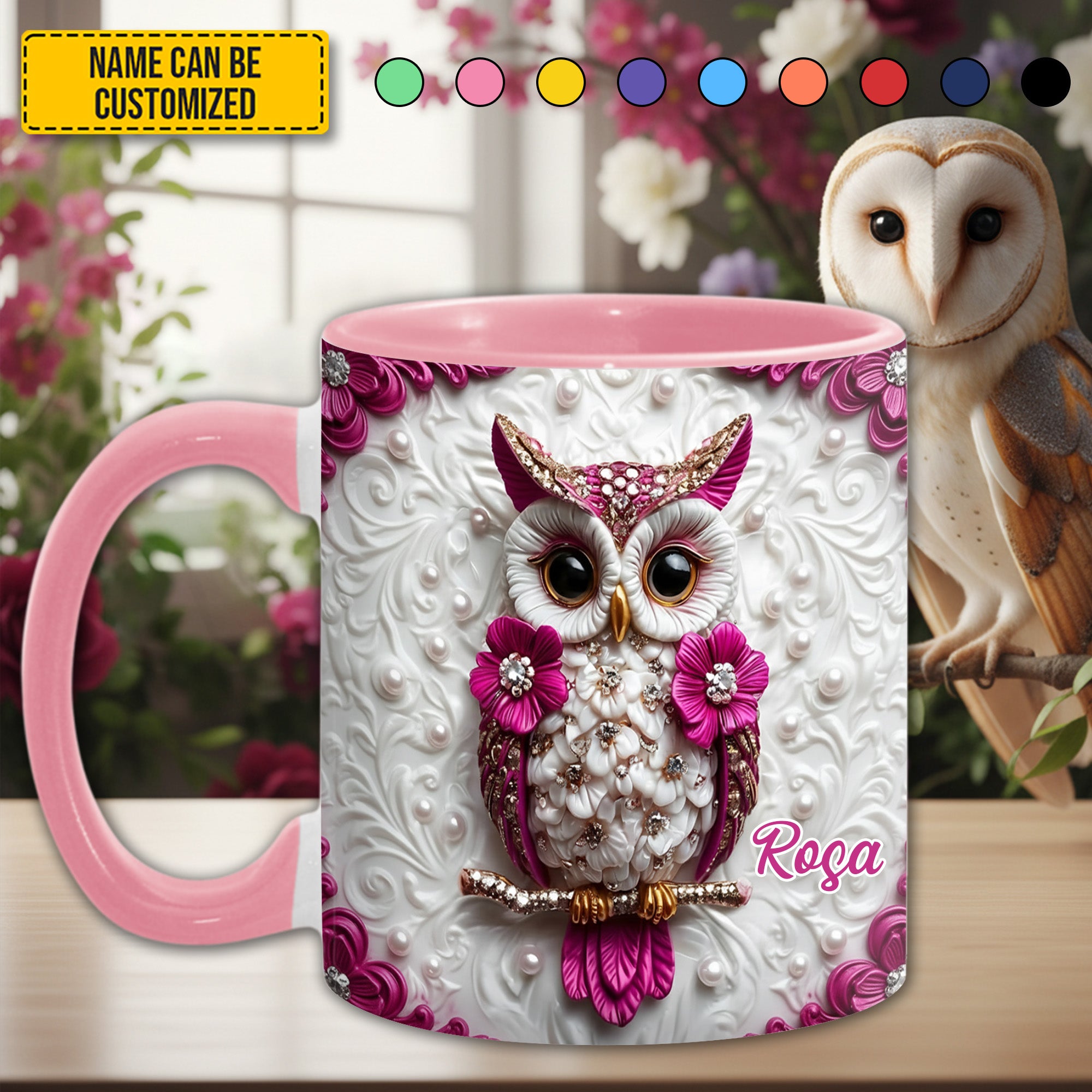 Personalized Beautiful Owl Accent Mug Owl Gifts Ideas For Mom
