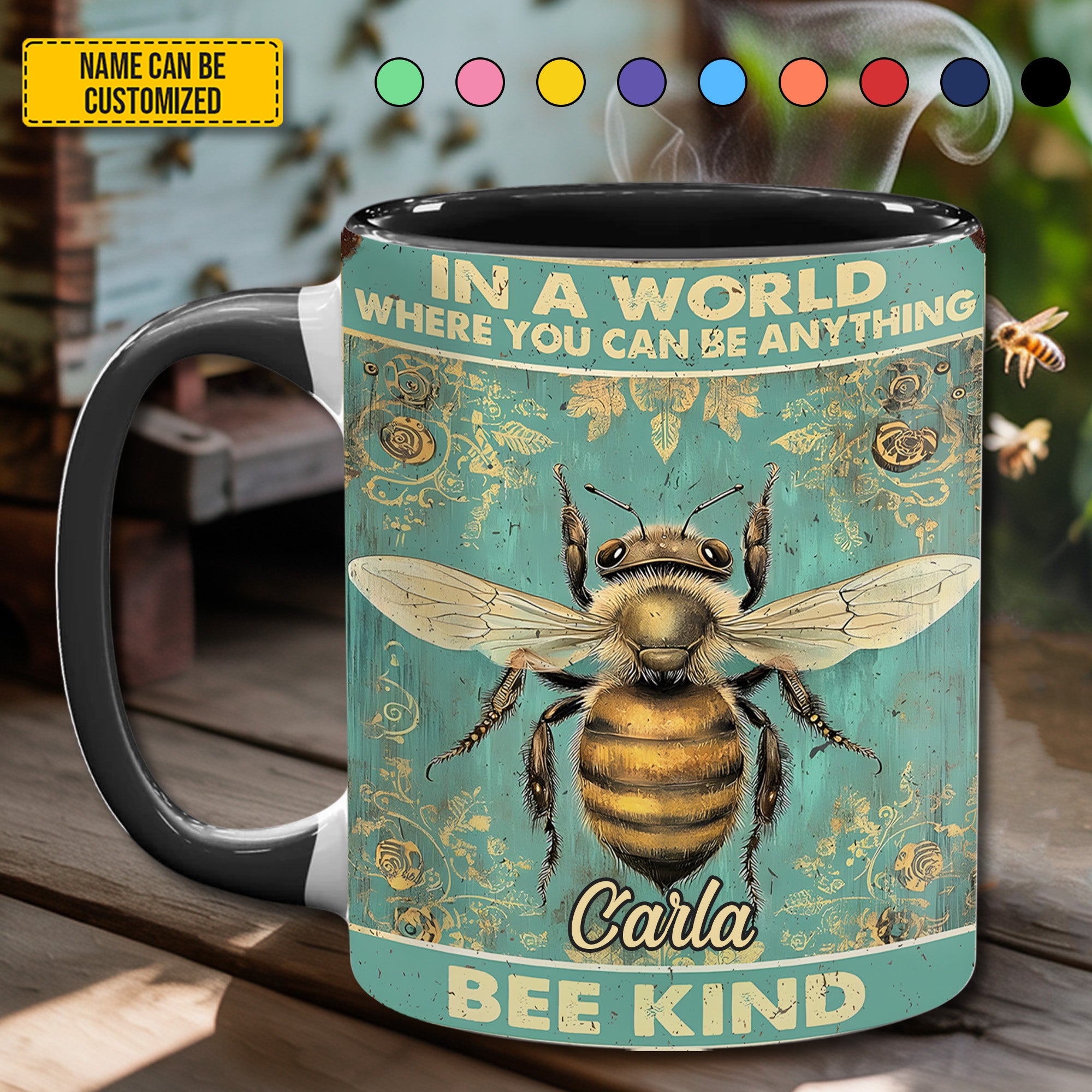 Personalized Bee Accent Mug Bee Kind Gift Ideas For Bee Lovers - Image 2