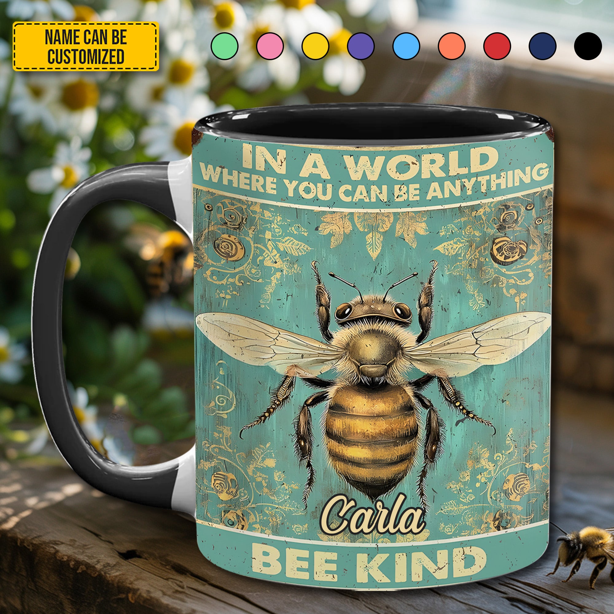 Personalized Bee Accent Mug Bee Kind Gift Ideas For Bee Lovers