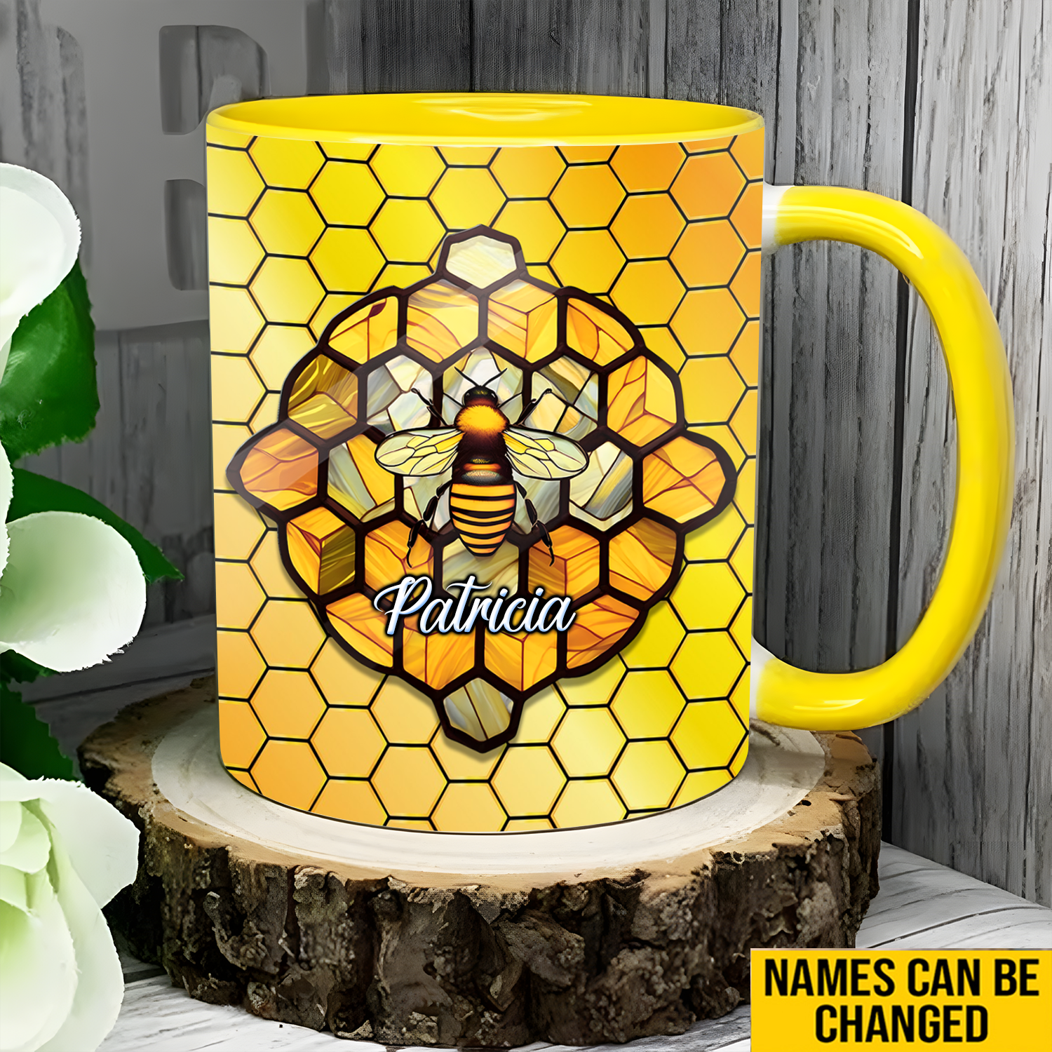 Personalized Bee Accent Mug Love Bees Best Bee Gifts For Women - Image 3
