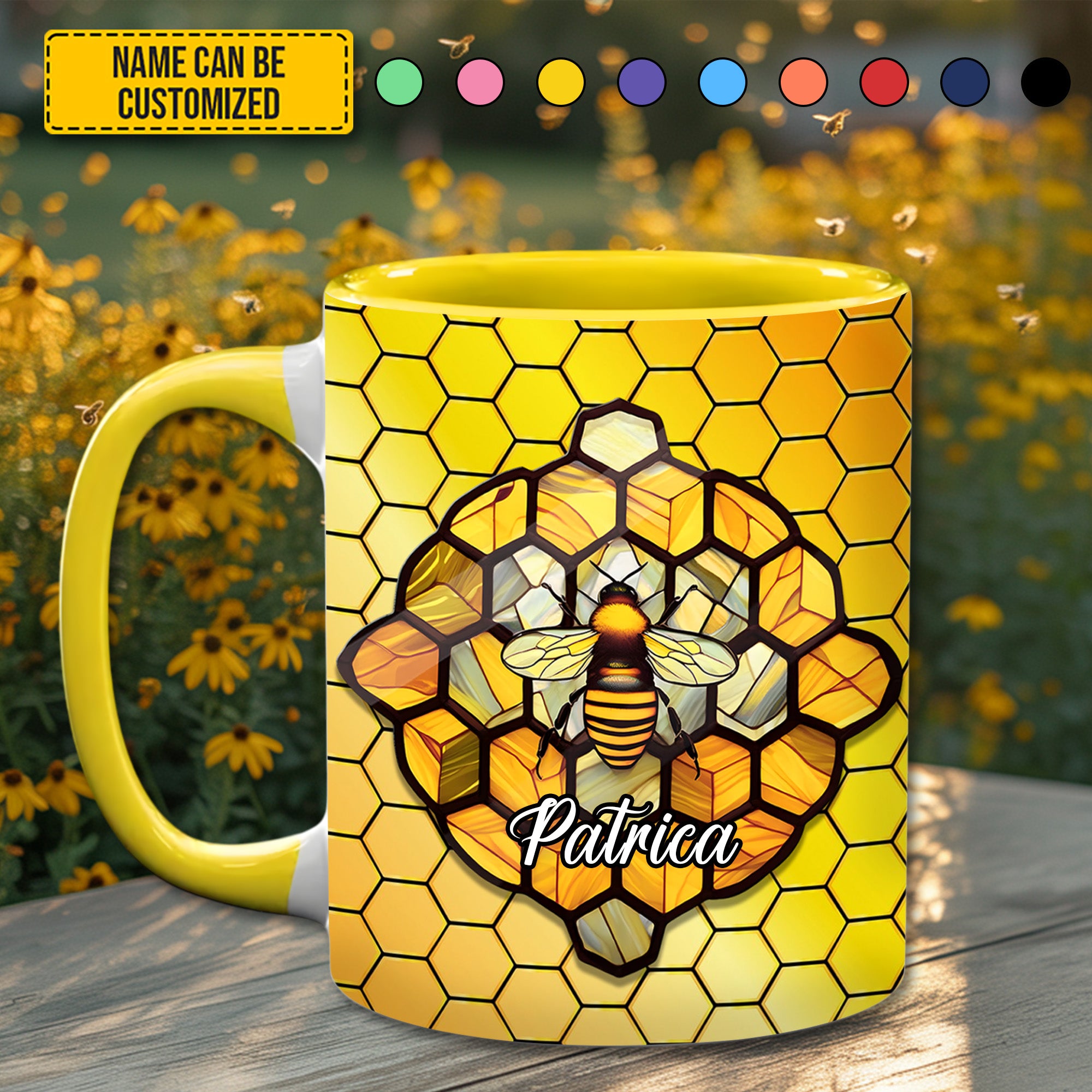 Personalized Bee Accent Mug Love Bees Best Bee Gifts For Women